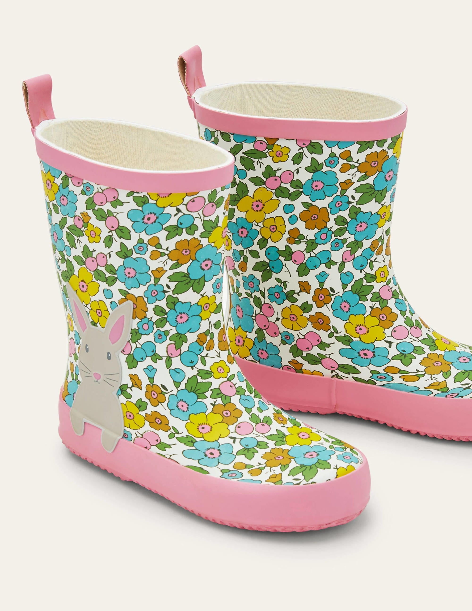 Fun Wellies-Floral Bunny - Image 1