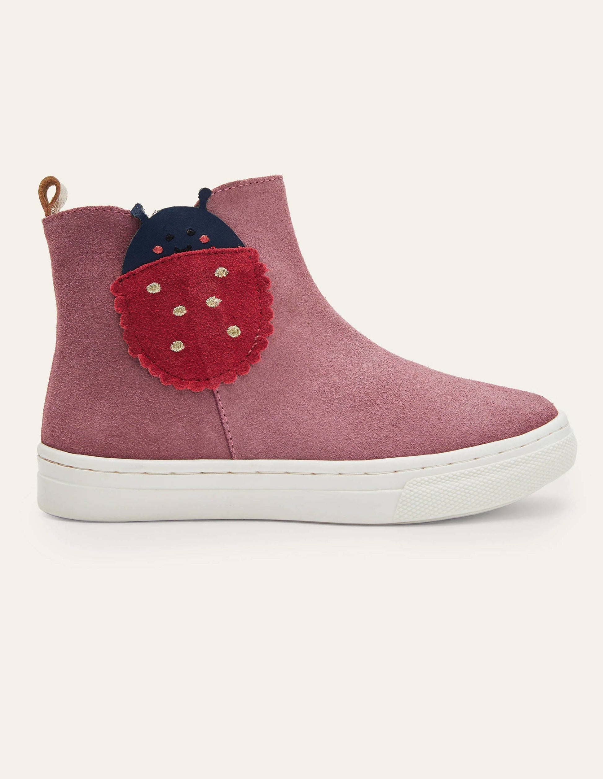 Suede Novelty Boots-Bright Pink Ladybird-2