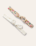 Bow Headband 2 Pack-Pink Floral/Gold Spot