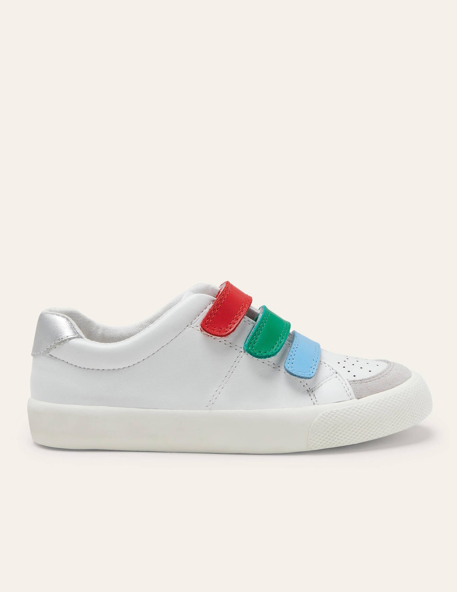 3 Strap Low Top Trainers-White Rainbow-2