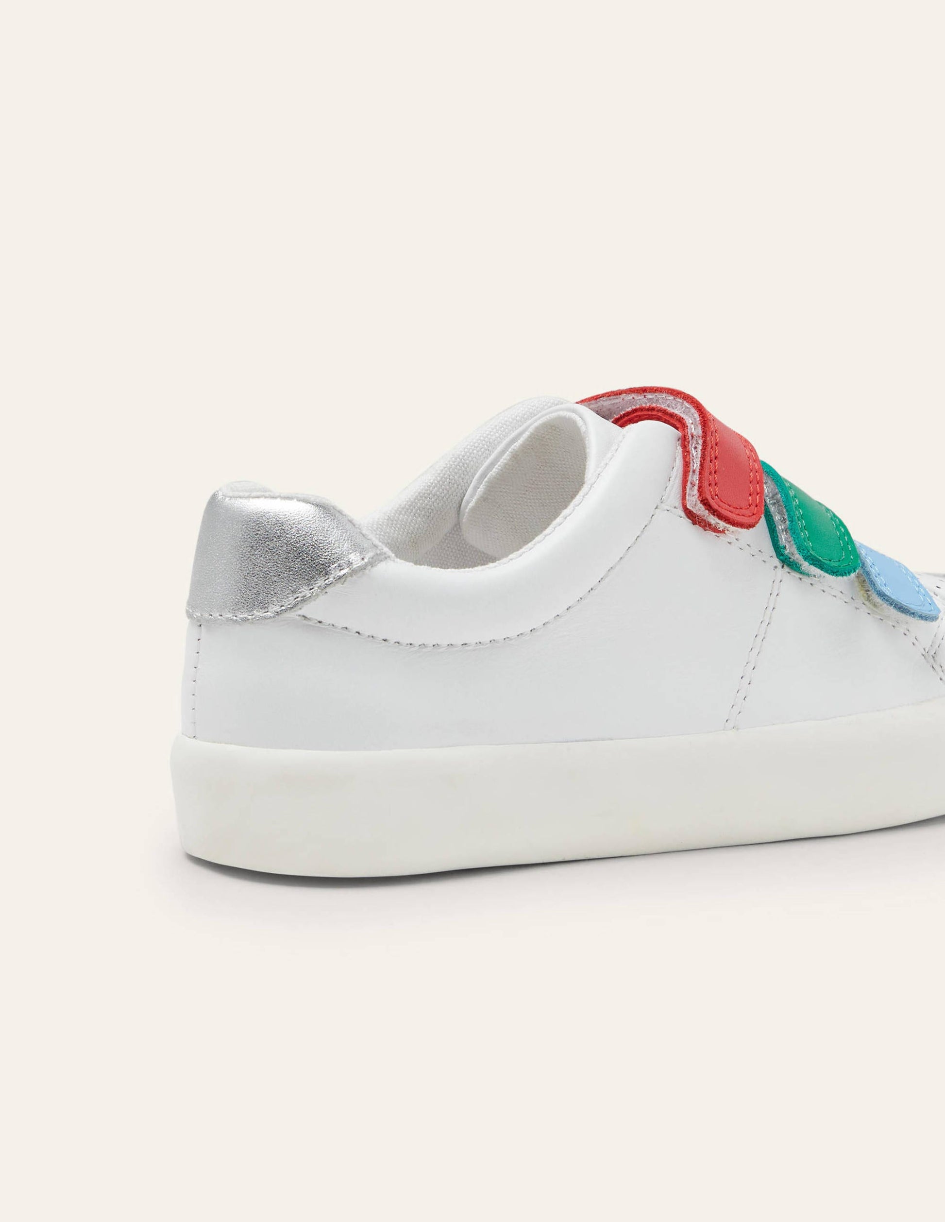 3 Strap Low Top Trainers-White Rainbow-3