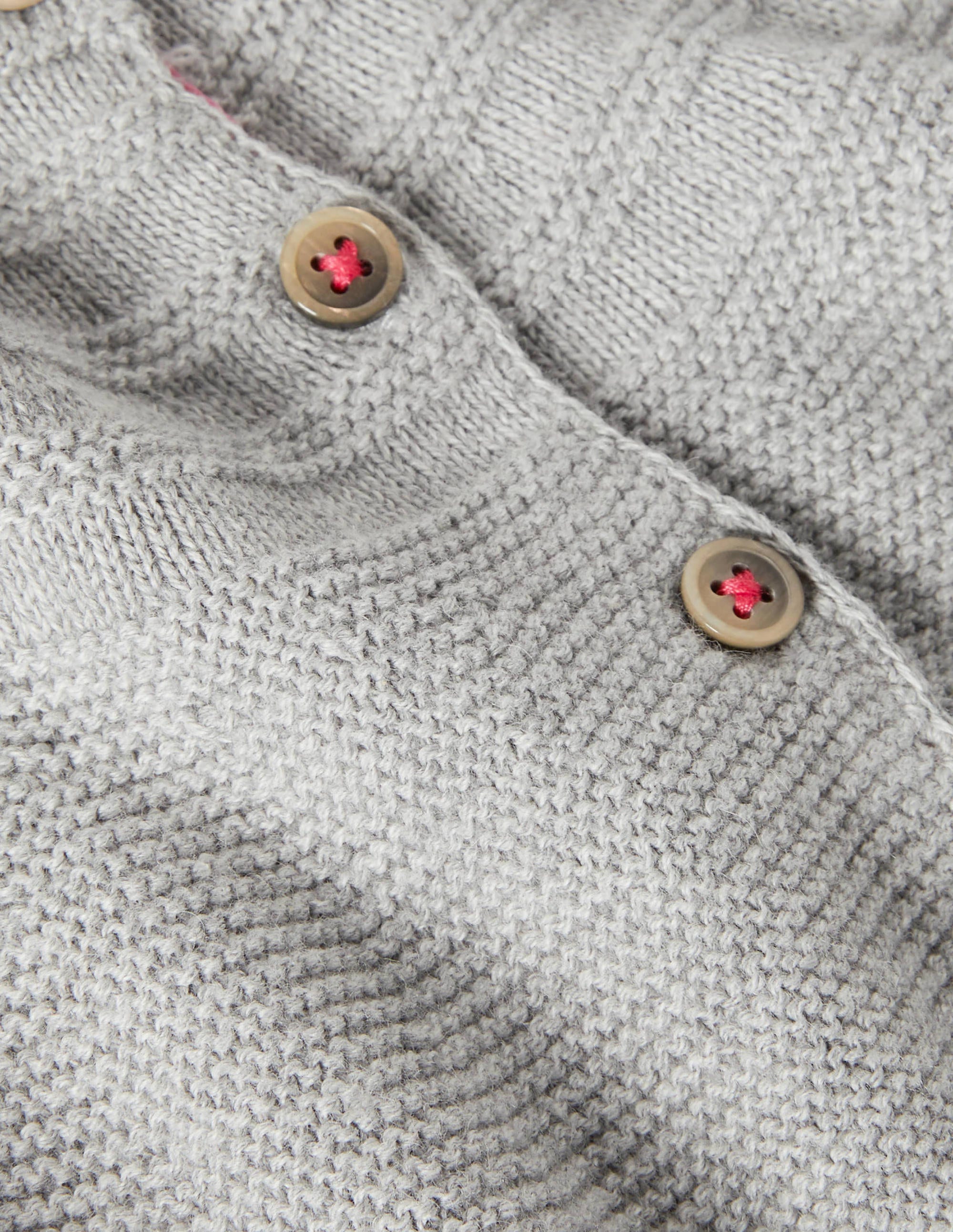 Cotton Cashmere Mix Cardigan-Grey Marl Rainbow - Image 3