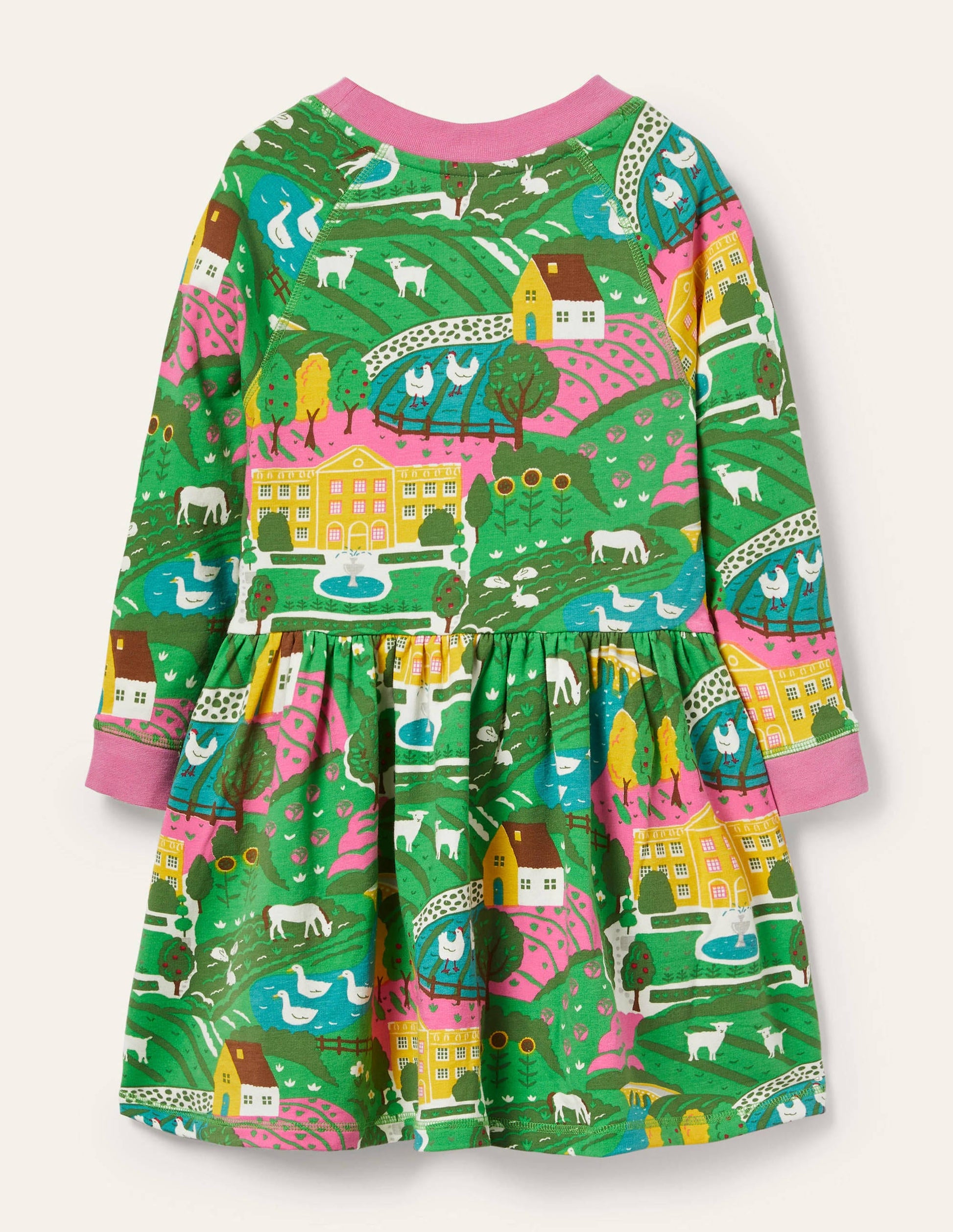 Jersey Sweatshirt Dress-Multi Country House-2
