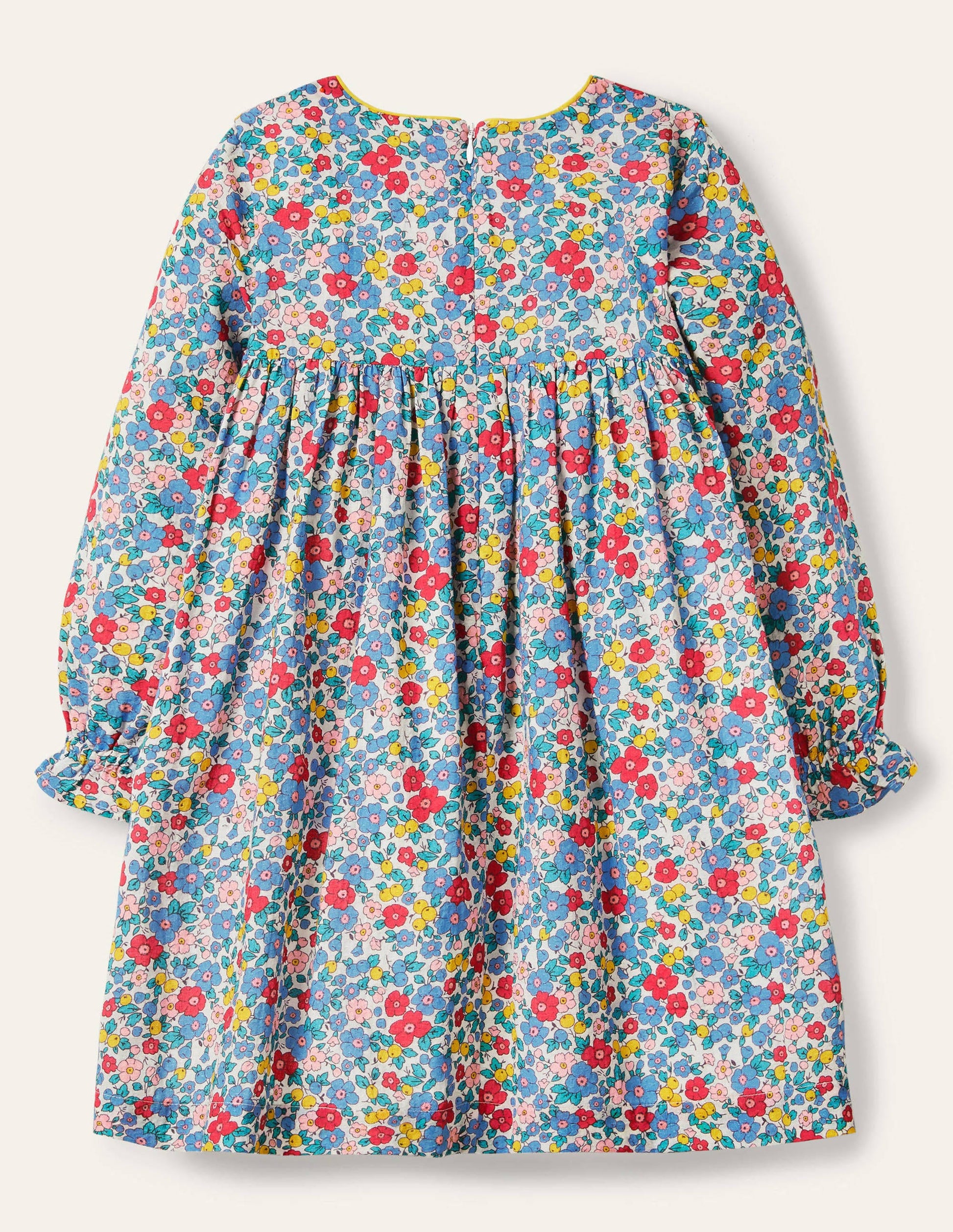 Smocked Dress-Multi Apple Blossom Floral-2