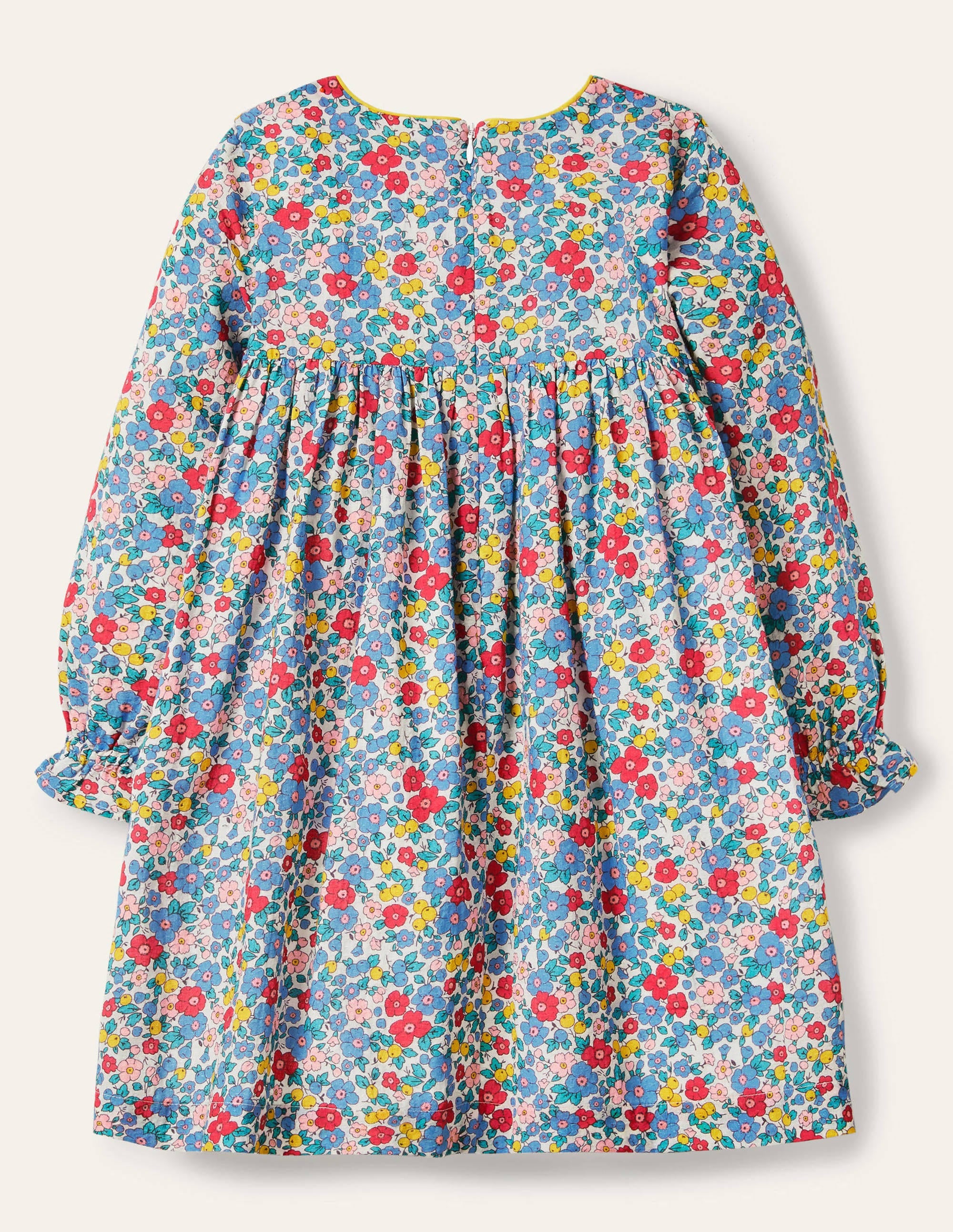 Smocked Dress-Multi Apple Blossom Floral - Image 2