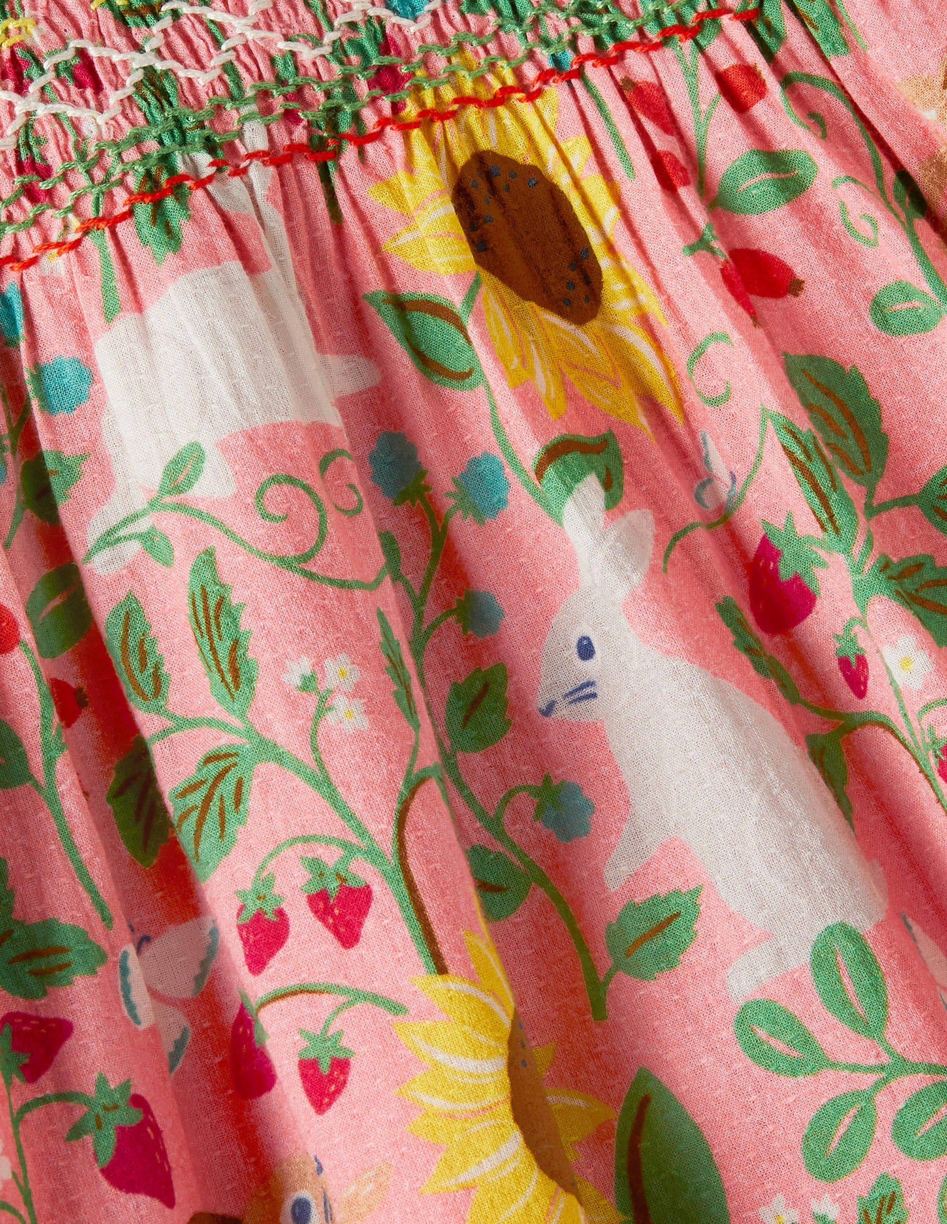 Smocked Dress-Pink Lemonade Berry Patch-3