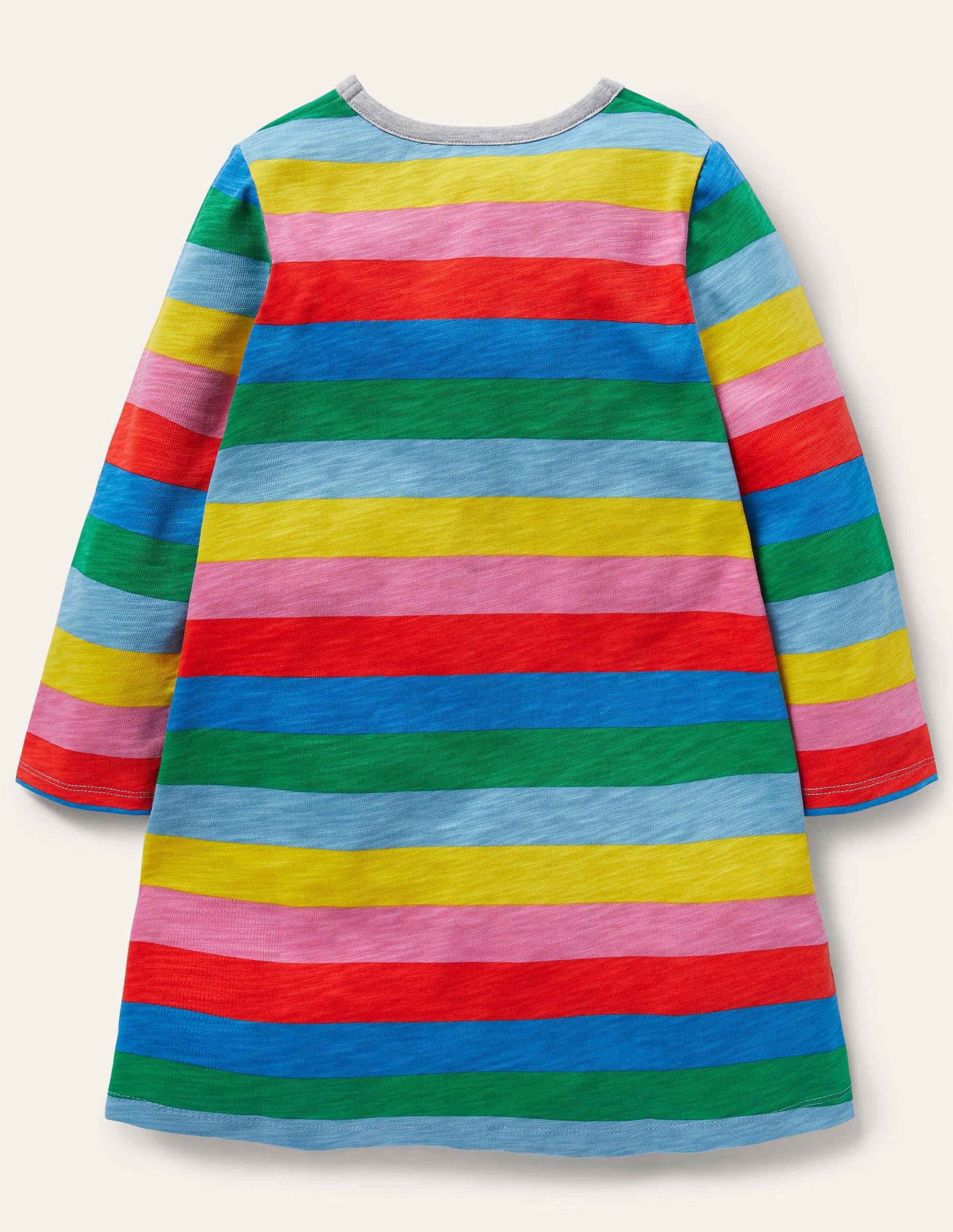 Fun Pocket Jersey Dress-Multi Stripe-2