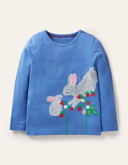 Superstitch T-shirt-Elizabethan Blue Bunnies-1
