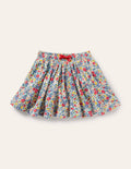 Woven Twirly Skirt-Multi Apple Blossom Floral