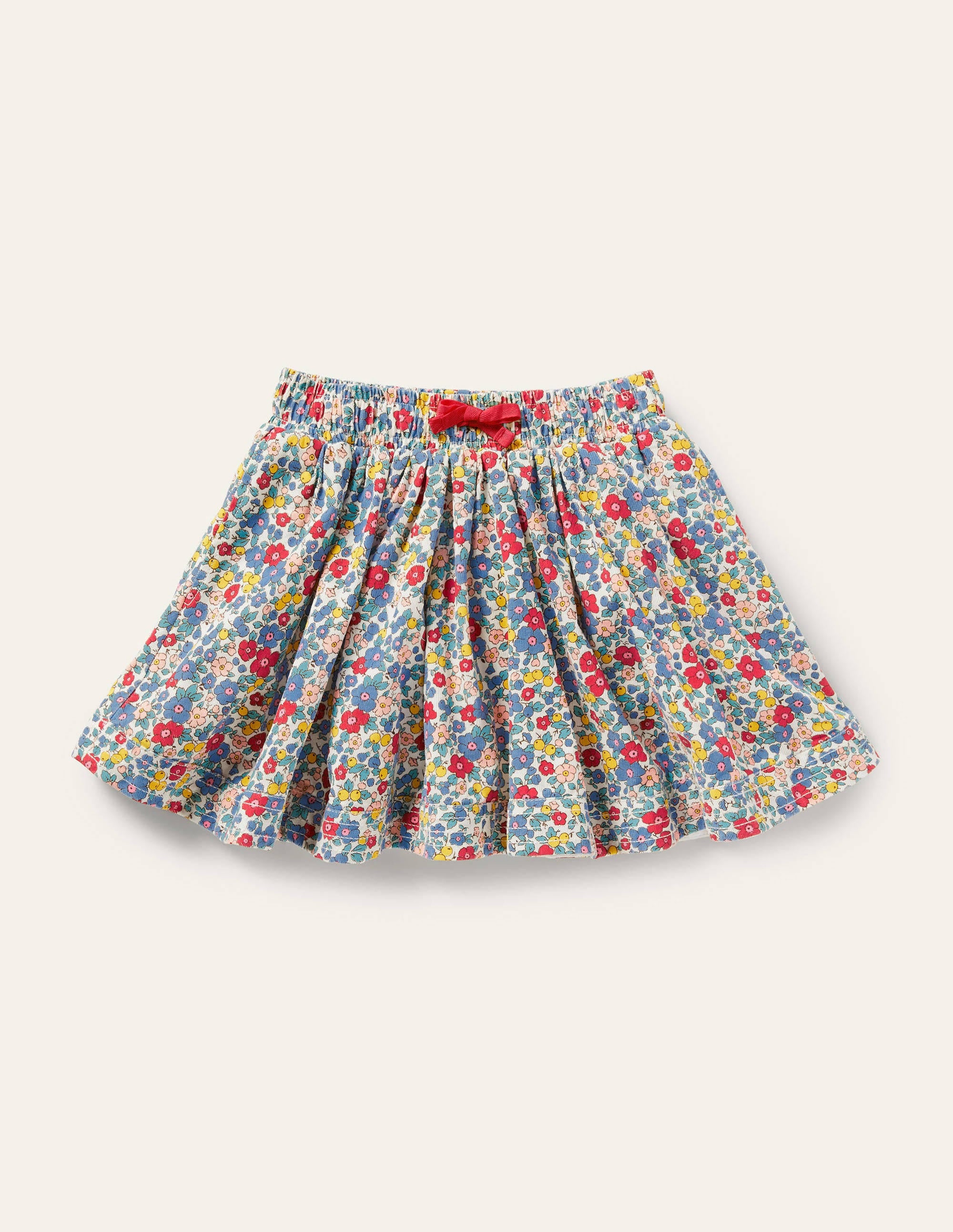 Woven Twirly Skirt-Multi Apple Blossom Floral - Image 1