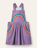 Woven Pinafore Dress-Aster Purple Rainbow