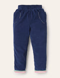 Lined Pull-on Cord Trousers-College Navy