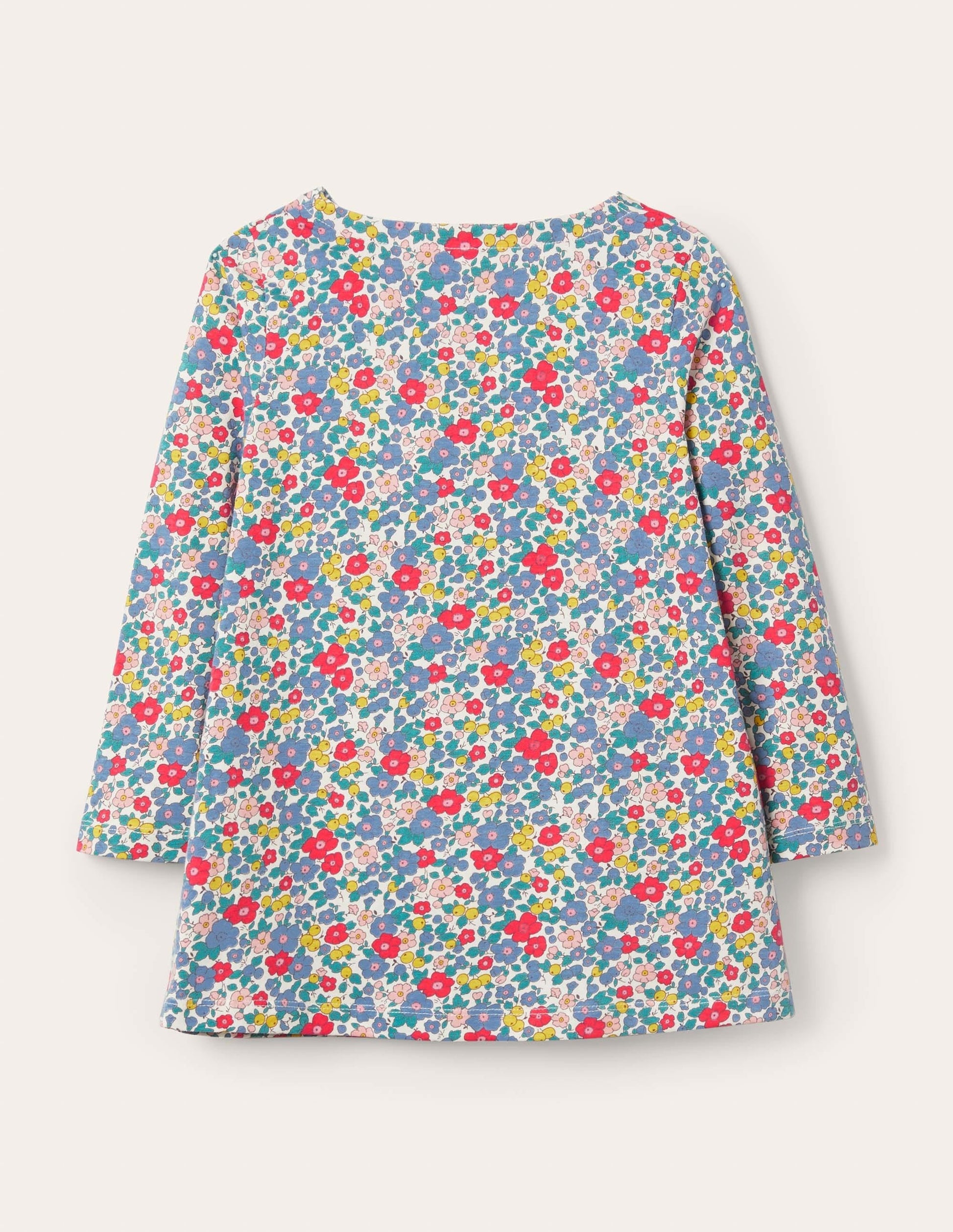 Appliqué Pocket Tunic-Floral Blossom Cherries-3