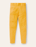 Fun Leggings-Honeycomb Yellow Pin Spot