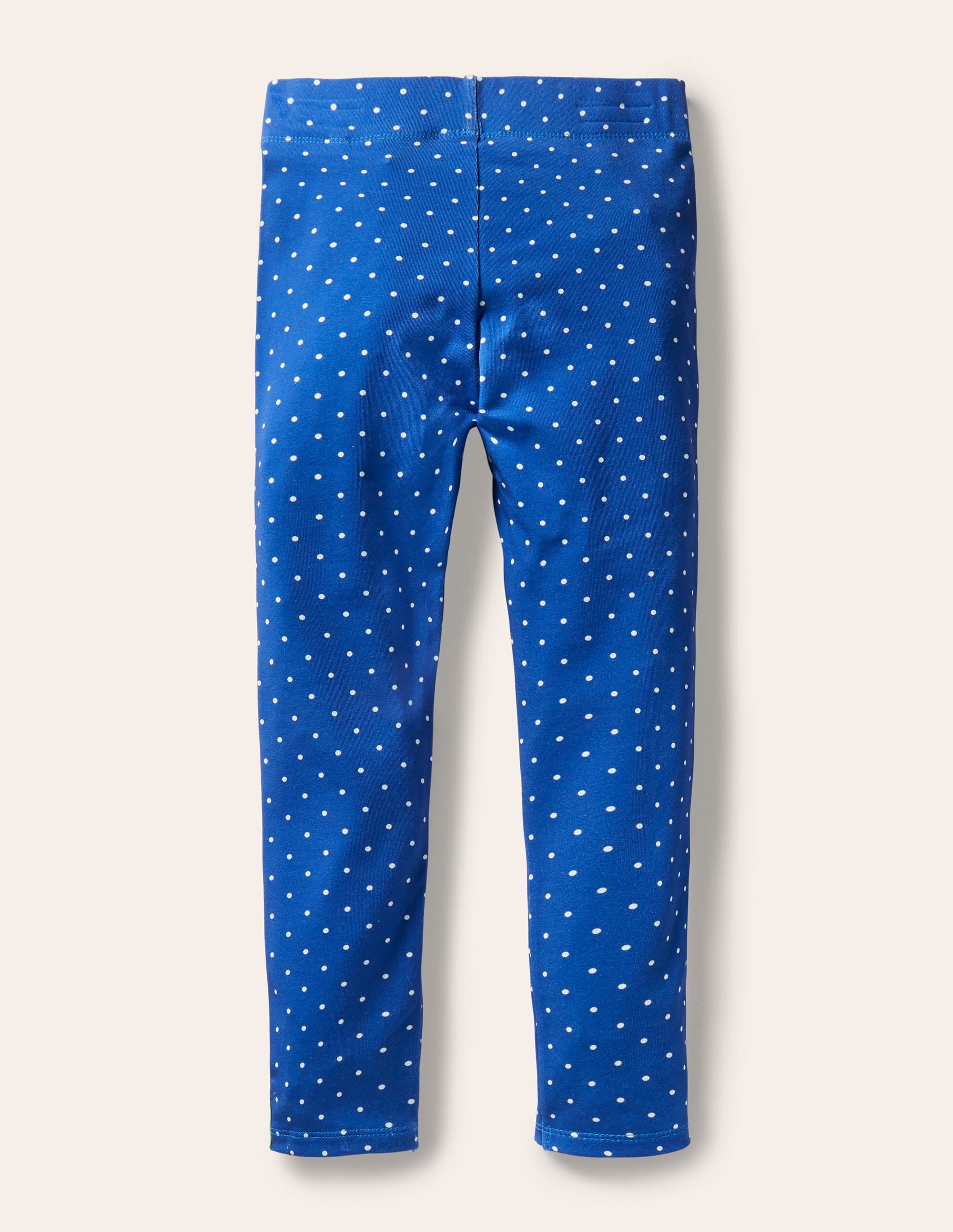 Fun Appliqué Leggings-Elizabethan Blue Pin Spot Frog - Image 2