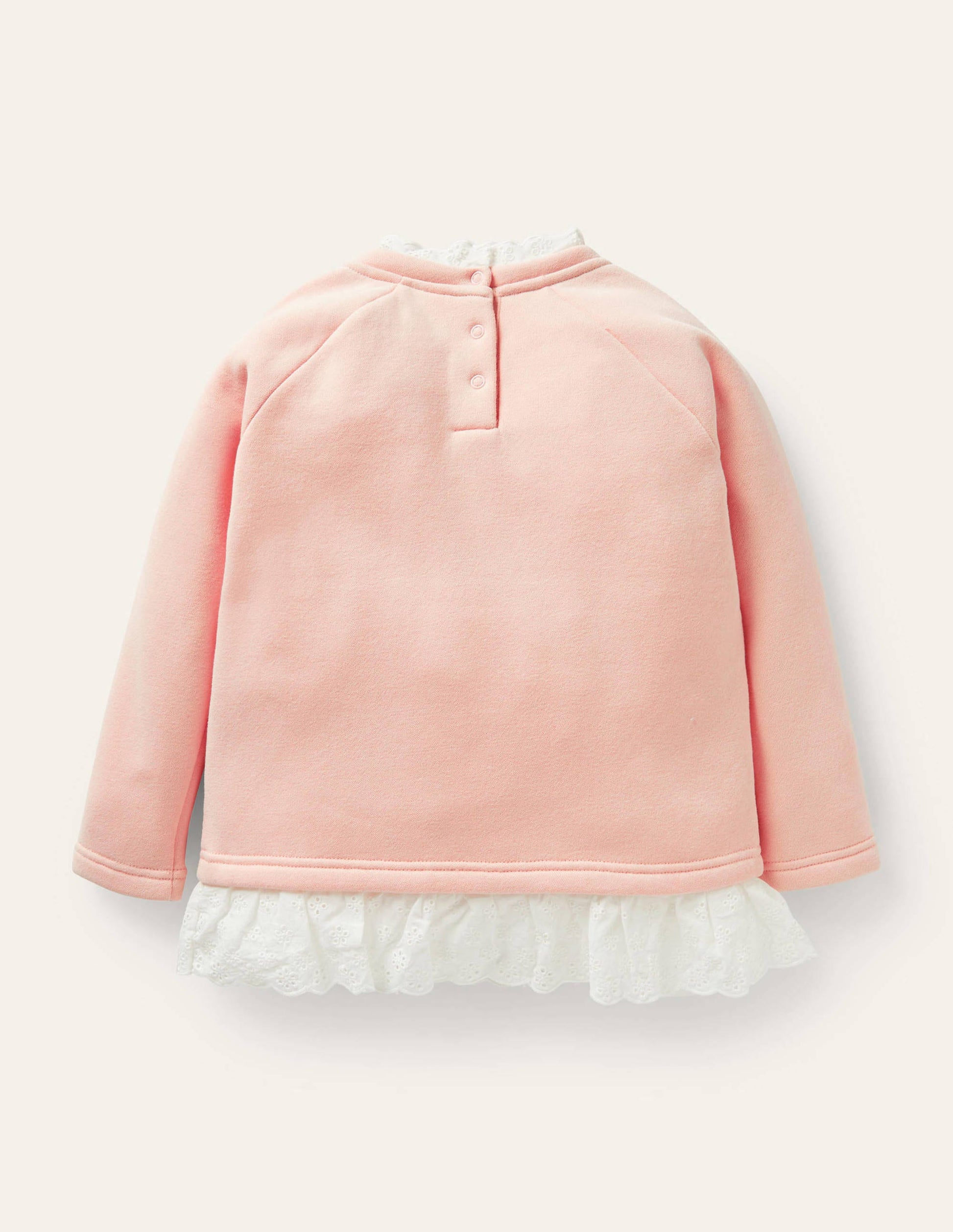 Broderie Trim Sweatshirt-Provence Dusty Pink-2