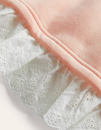 Broderie Trim Sweatshirt-Provence Dusty Pink-3