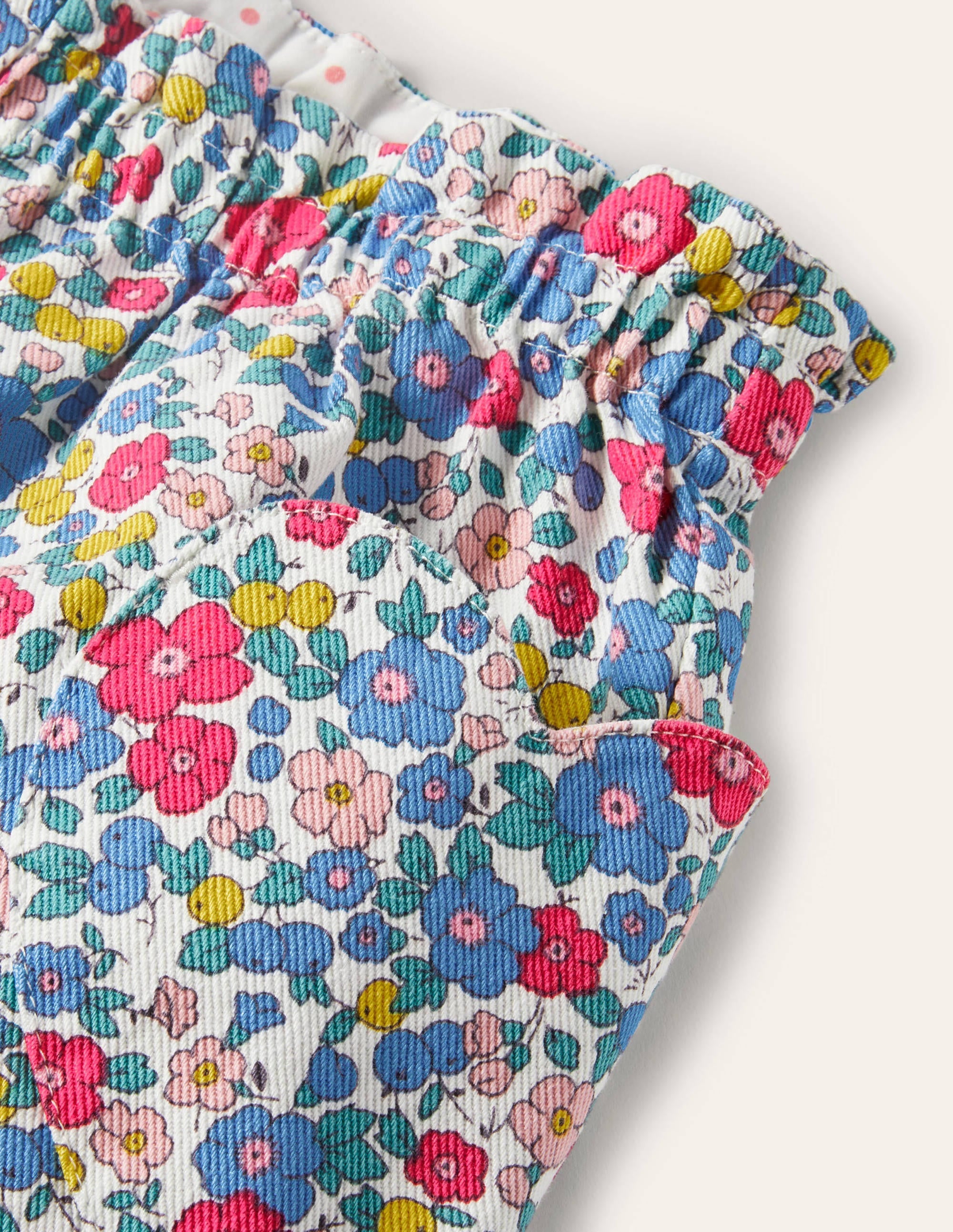 Pull-on Trousers-Multi Apple Blossom Floral - Image 3
