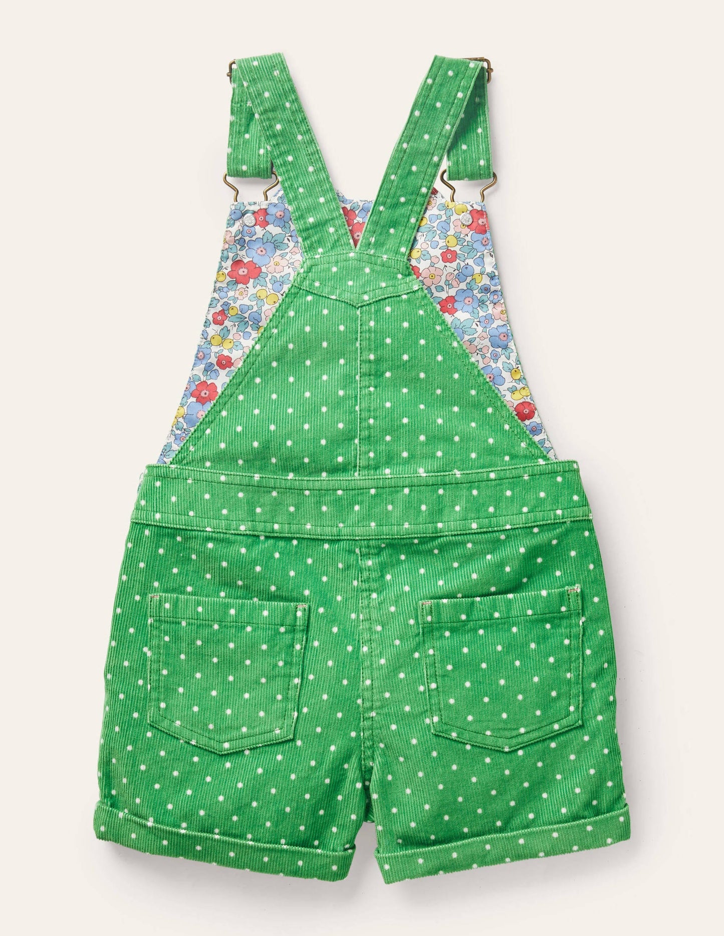 Animal Short Cord Dungarees-Iguana Green Frog