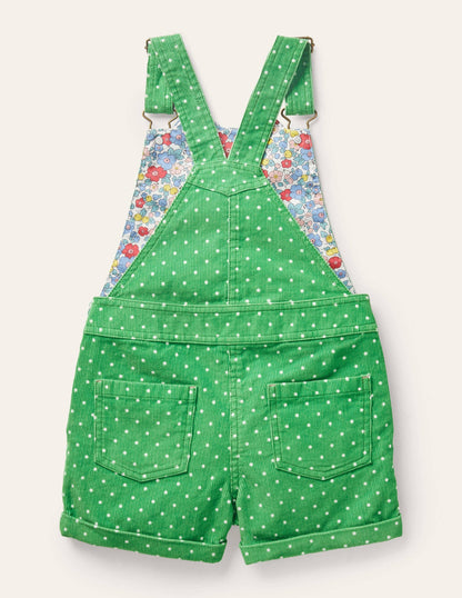 Animal Short Cord Dungarees-Iguana Green Frog-2