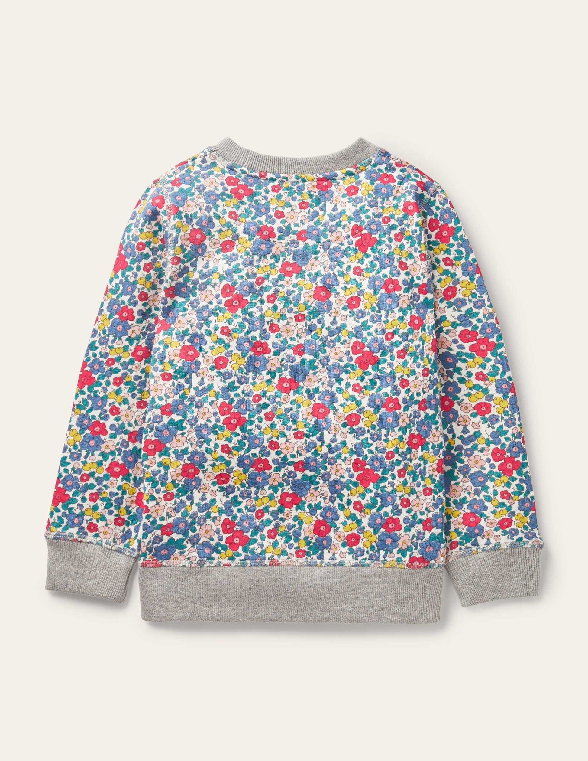 Cosy Appliqué Sweatshirt-Floral Blossom Guinea Pigs-2