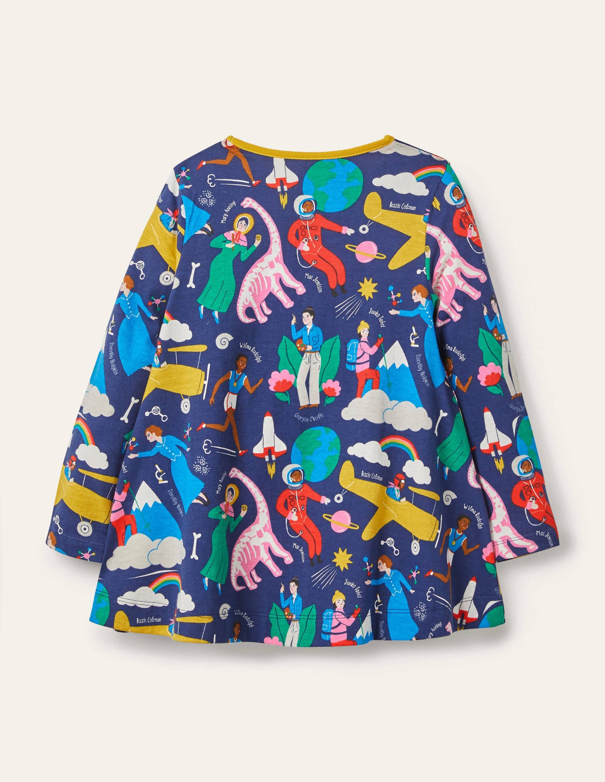 Printed Jersey Pocket Tunic-Starboard Blue When I Grow Up-2