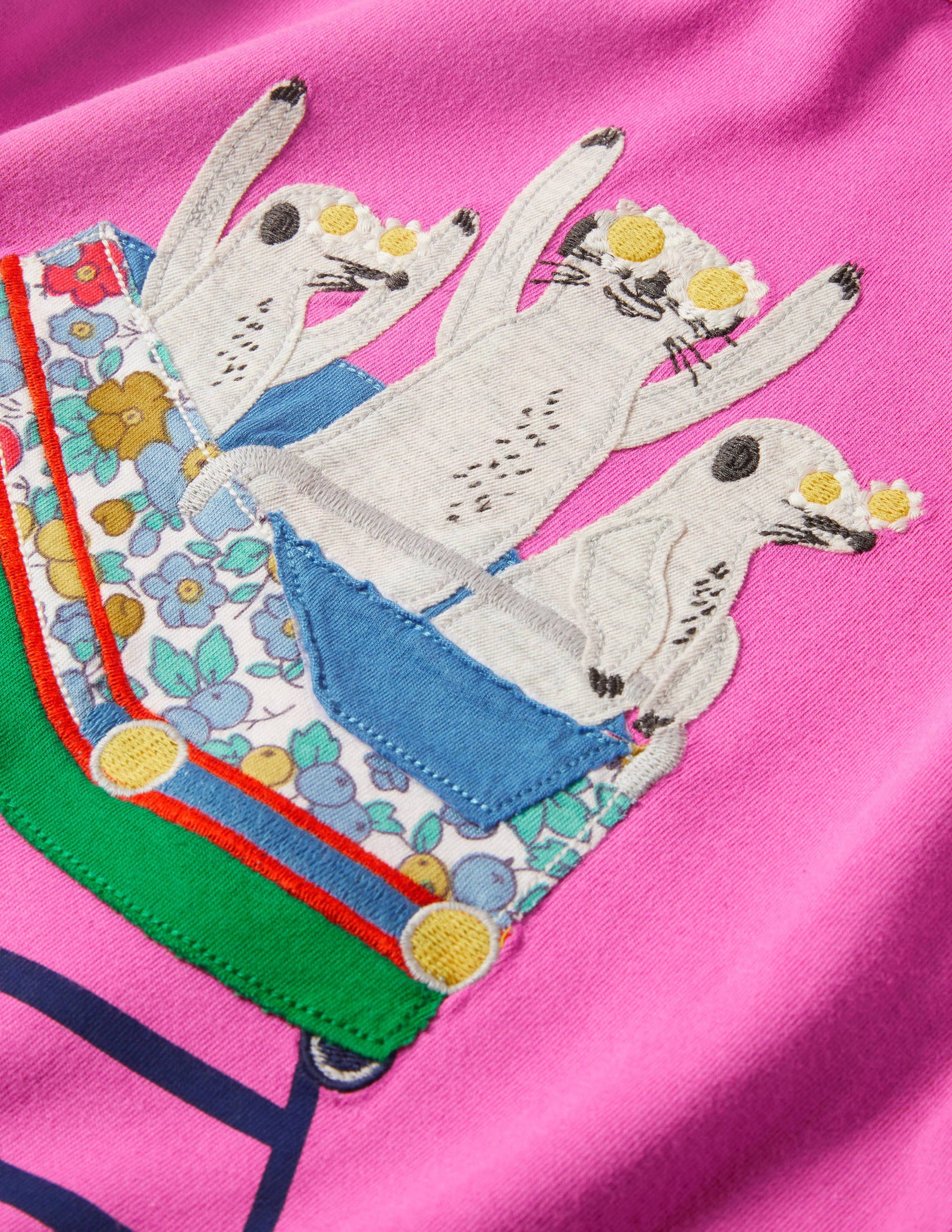 Front & Back T-shirt-Tickled Pink Meerkats-3
