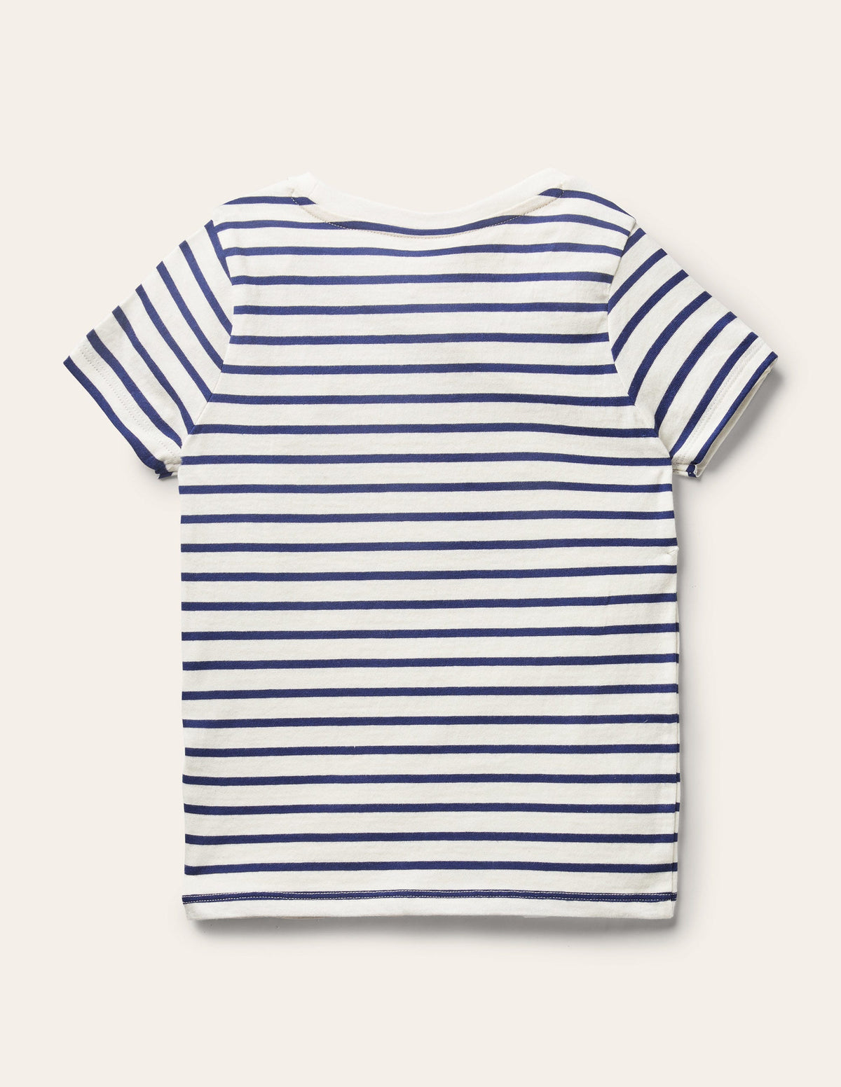 Short-sleeve Appliqué T-shirt-Ivory/ Starboard Blue Fruit - Image 2