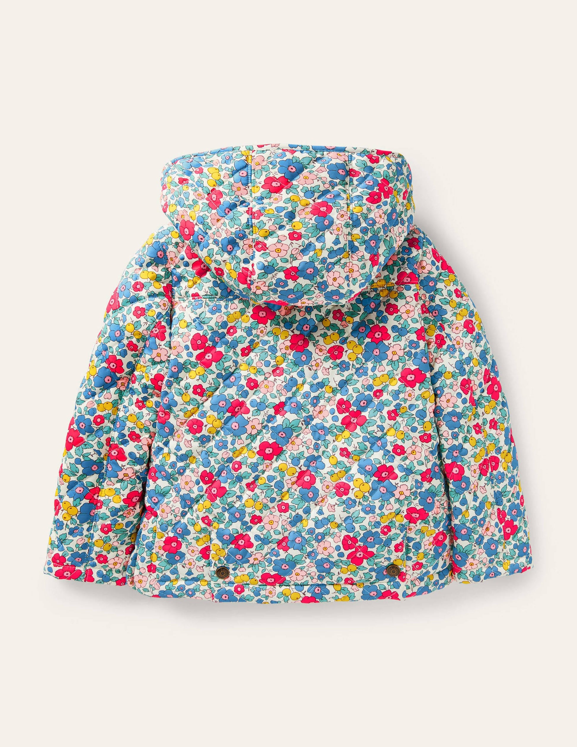 Quilted Jacket-Multi Apple Blossom Floral-2