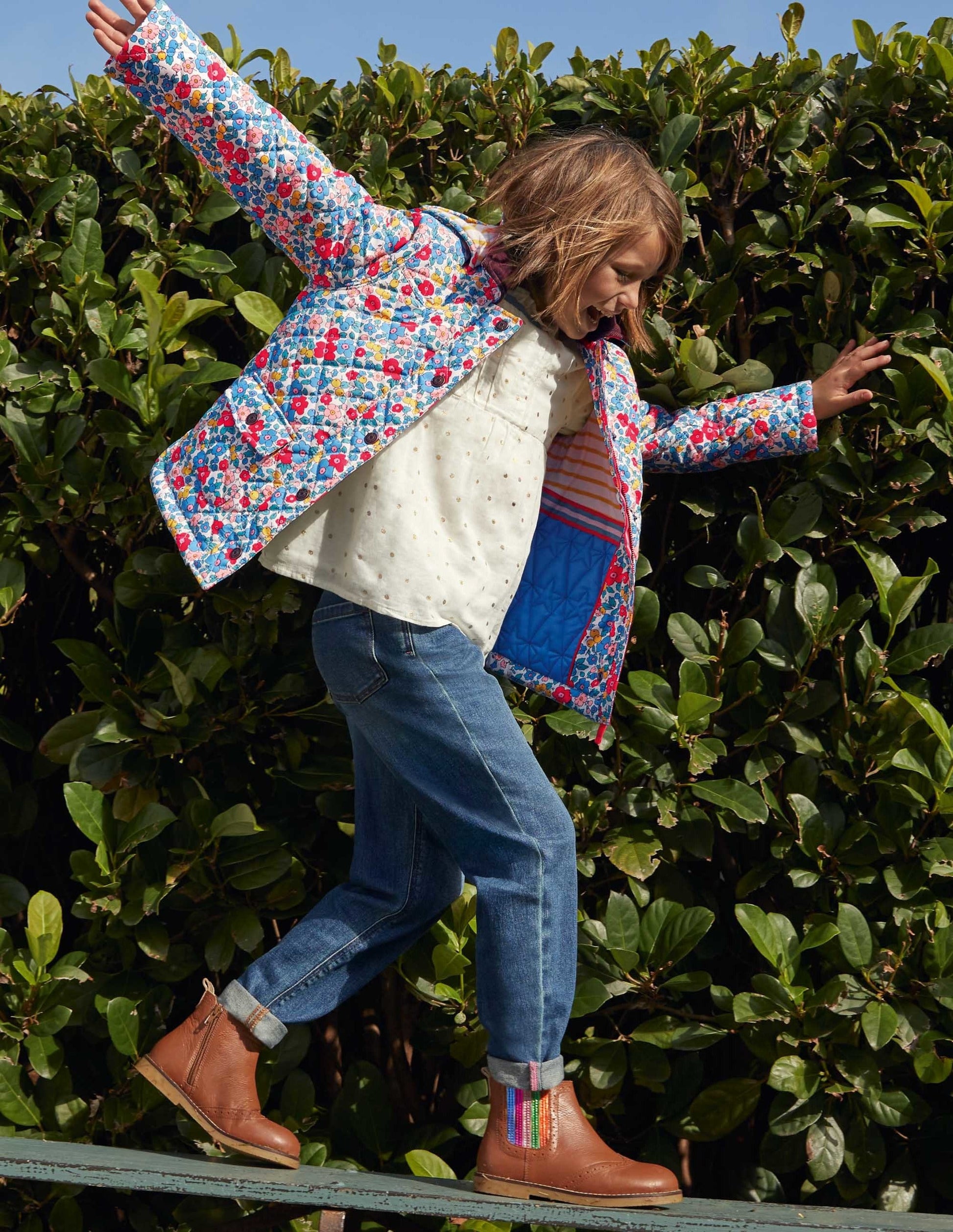 Quilted Jacket-Multi Apple Blossom Floral-4