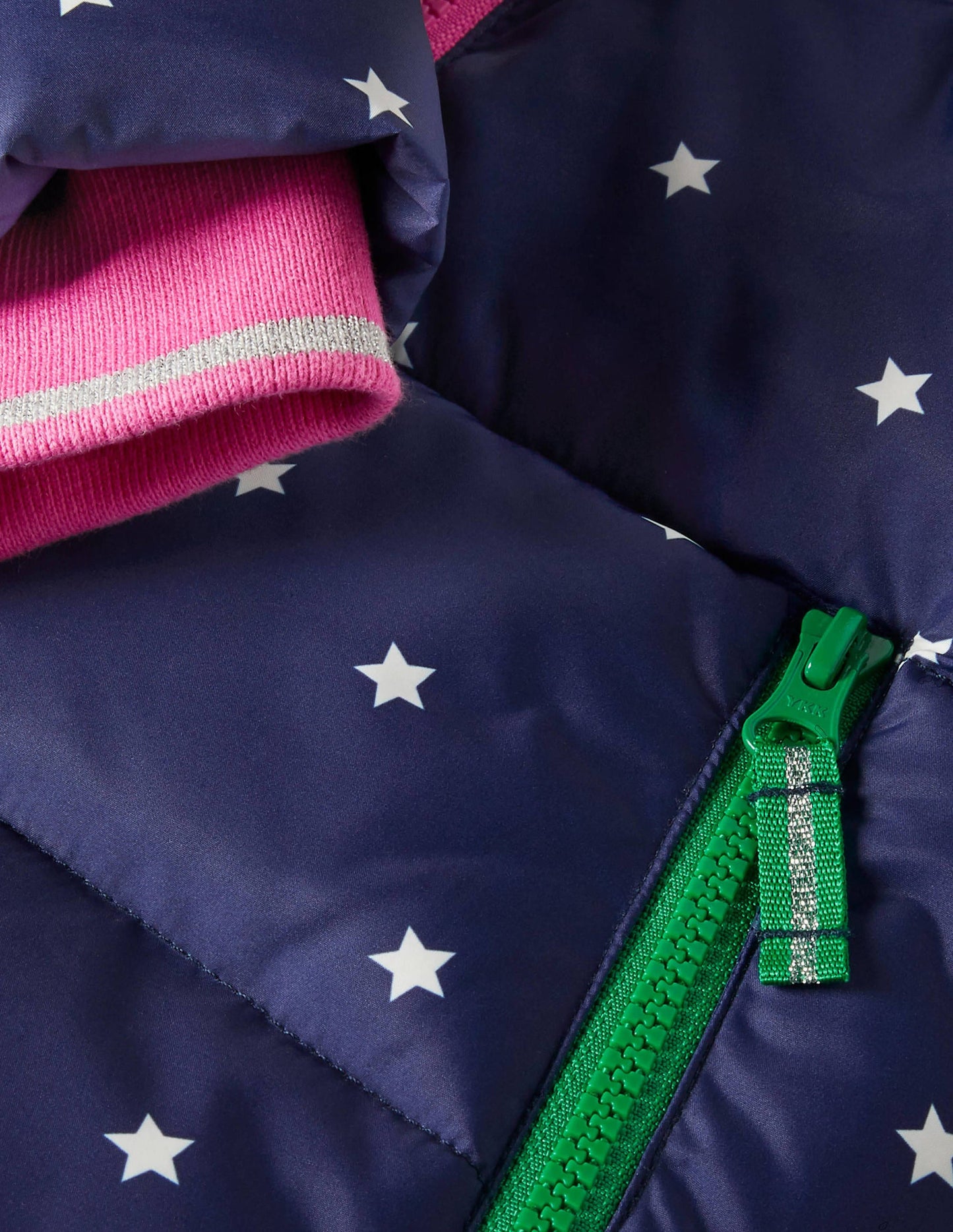 Cosy 2 in 1 Padded Jacket-College Navy Confetti Star