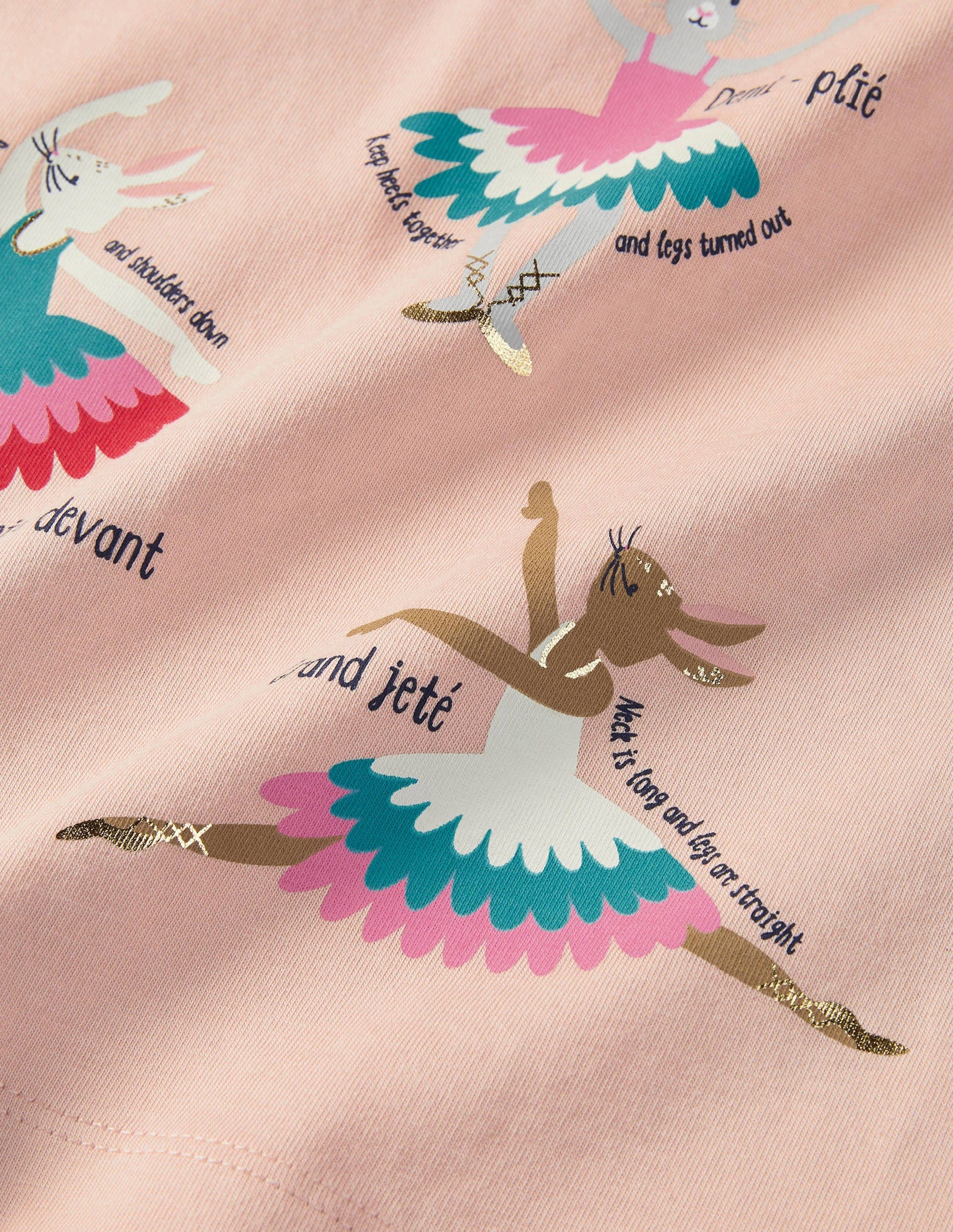 Fun Facts T-shirt-Provence Dusty Pink Ballerinas-3