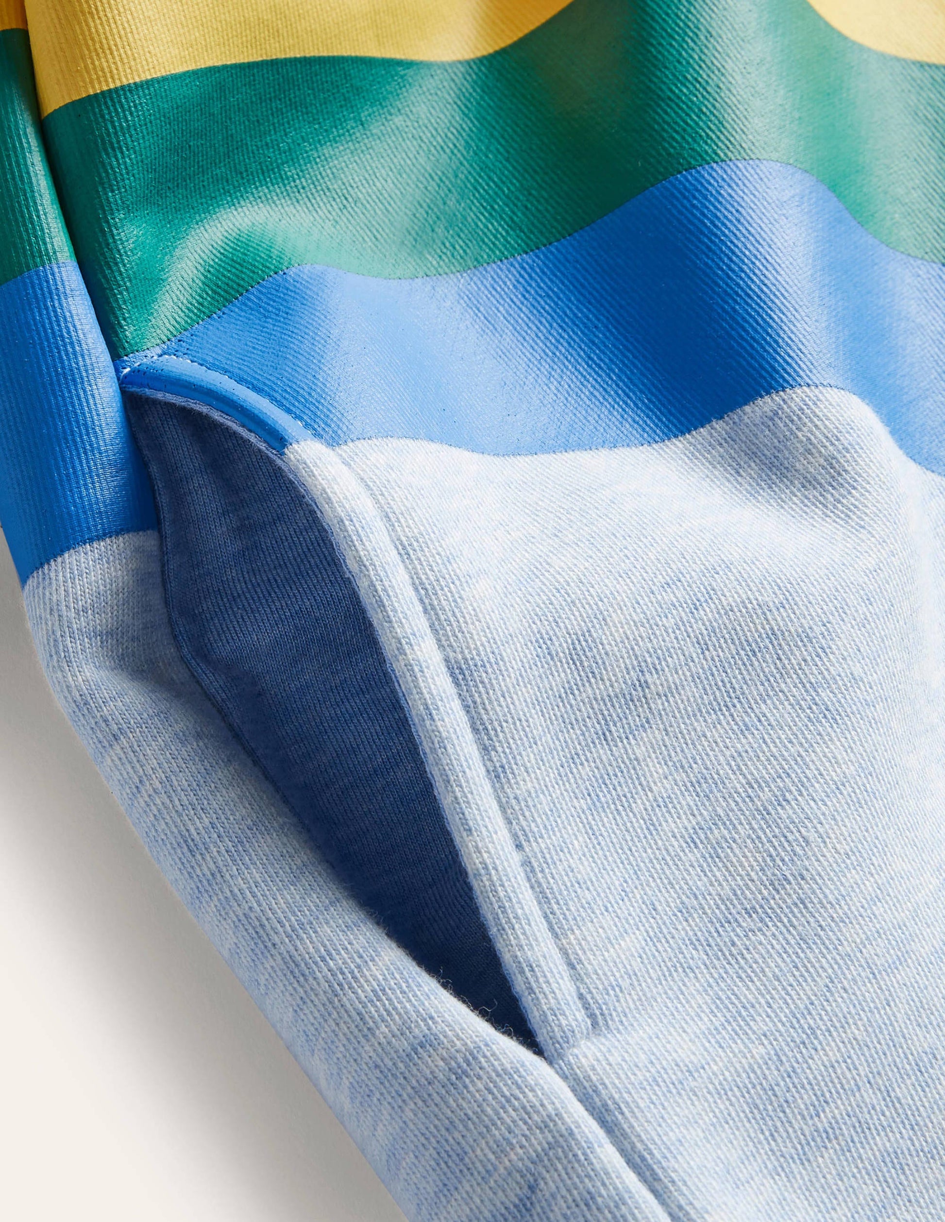 Appliqué Hoodie-Light Blue Marl Rainbow-3