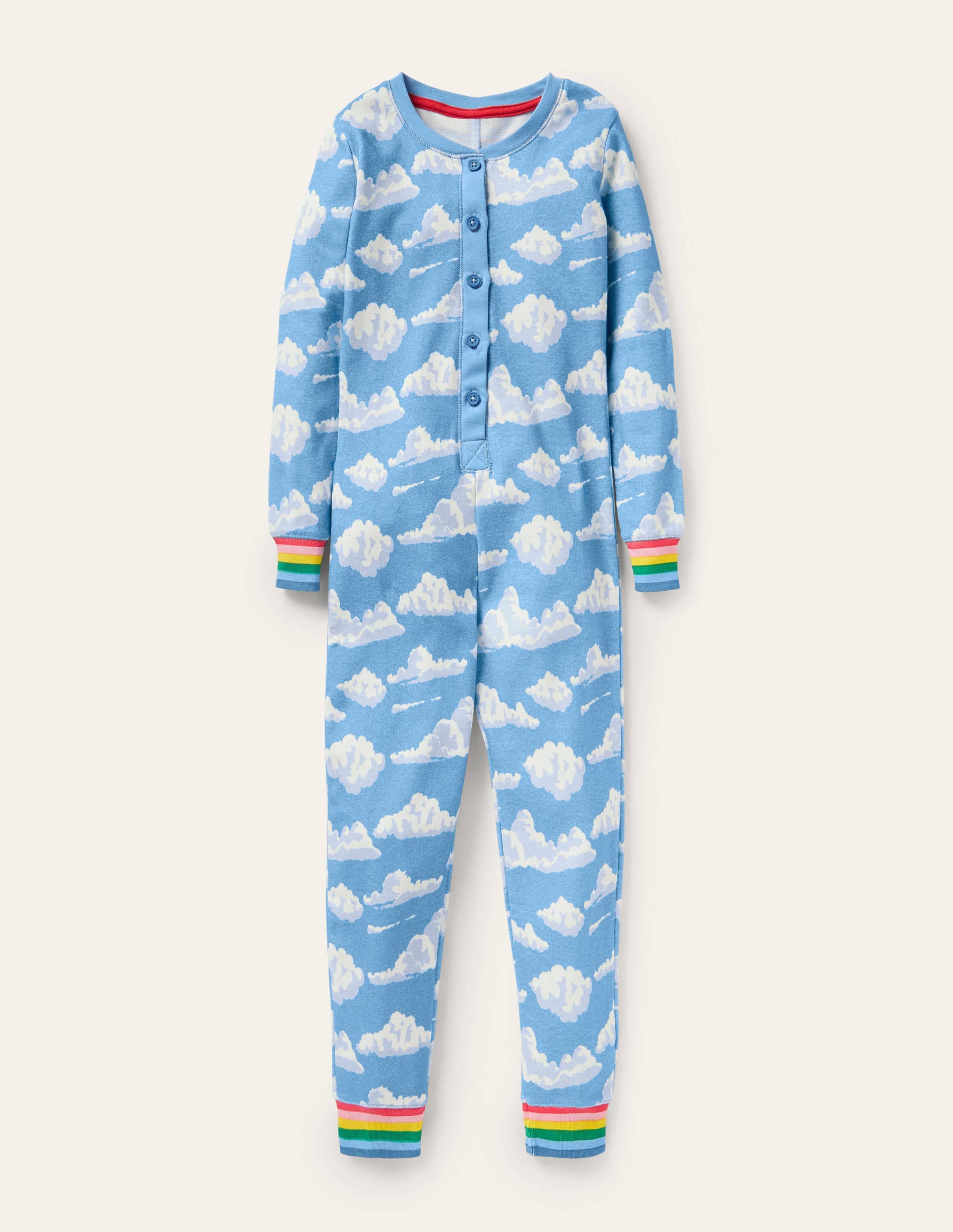 Snug All-in-one Pyjamas-Surfboard Blue Clouds - Image 1