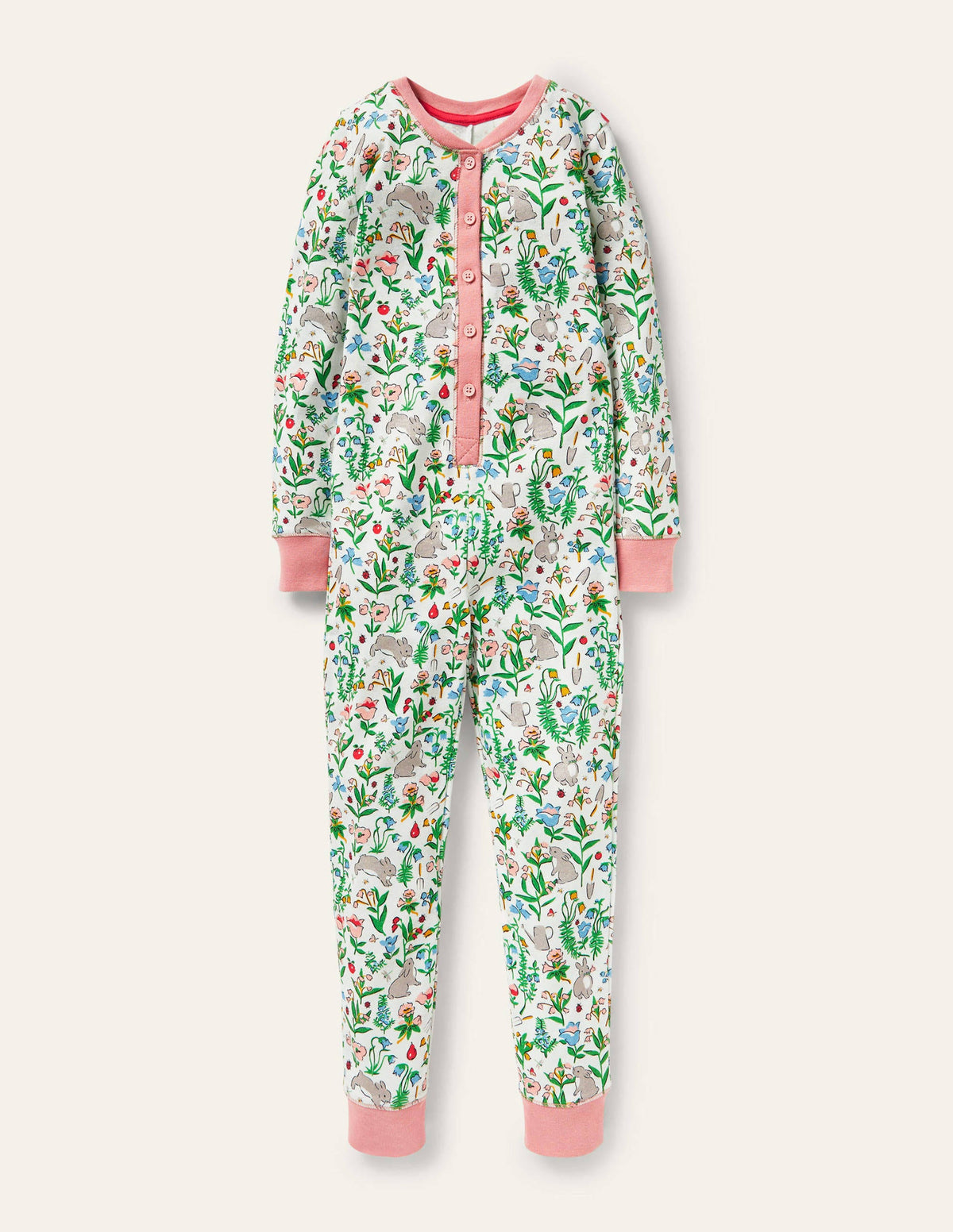 Snug All-in-one Pyjamas-Multi Bunny Field - Image 1