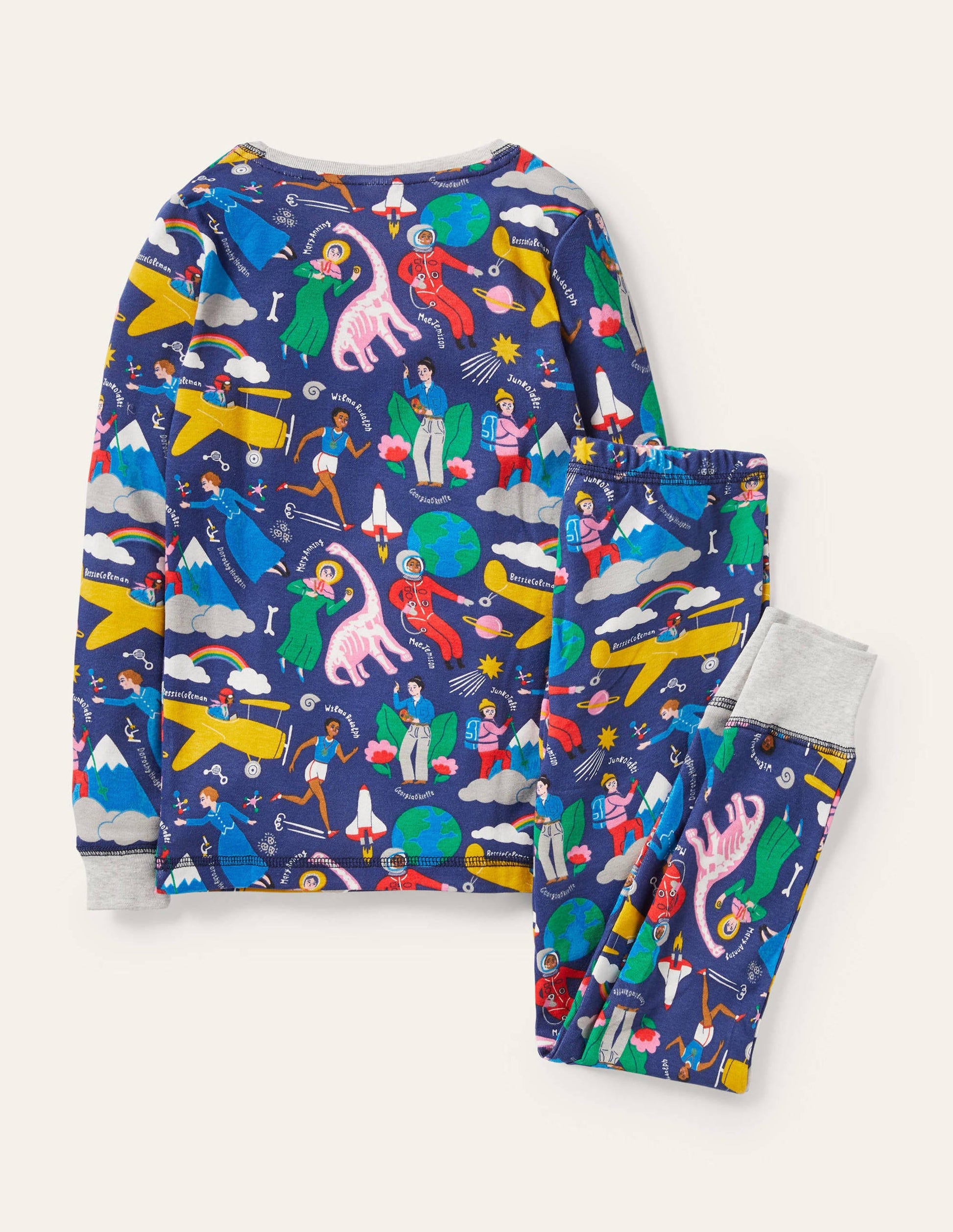 Snug Long John Pyjamas-Starboard Blue When I Grow Up-2