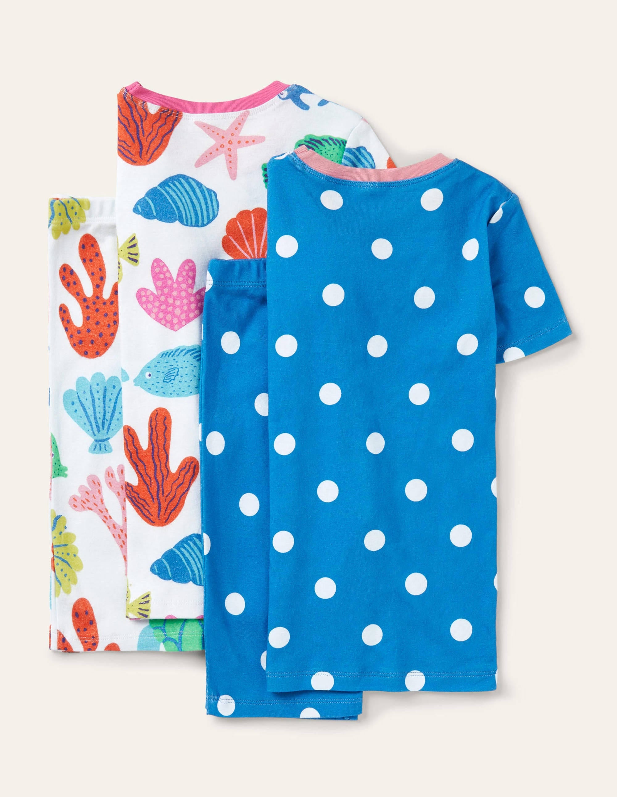 Twin Pack Snug Short Pyjamas-Multi Giant Fish Friends - Image 2