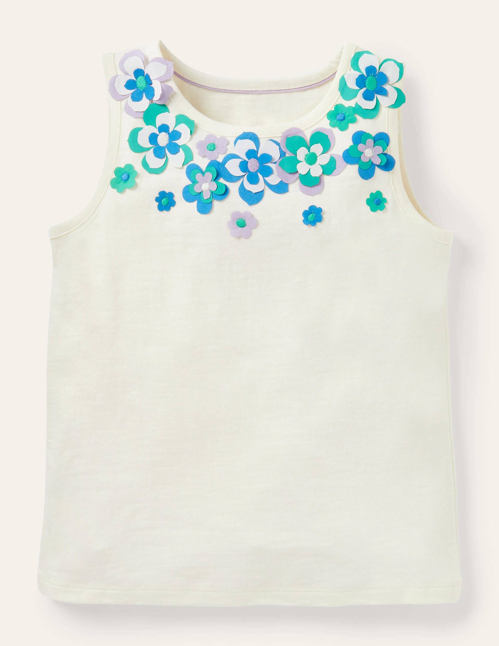 Flutter Flower Vest-Ivory-1