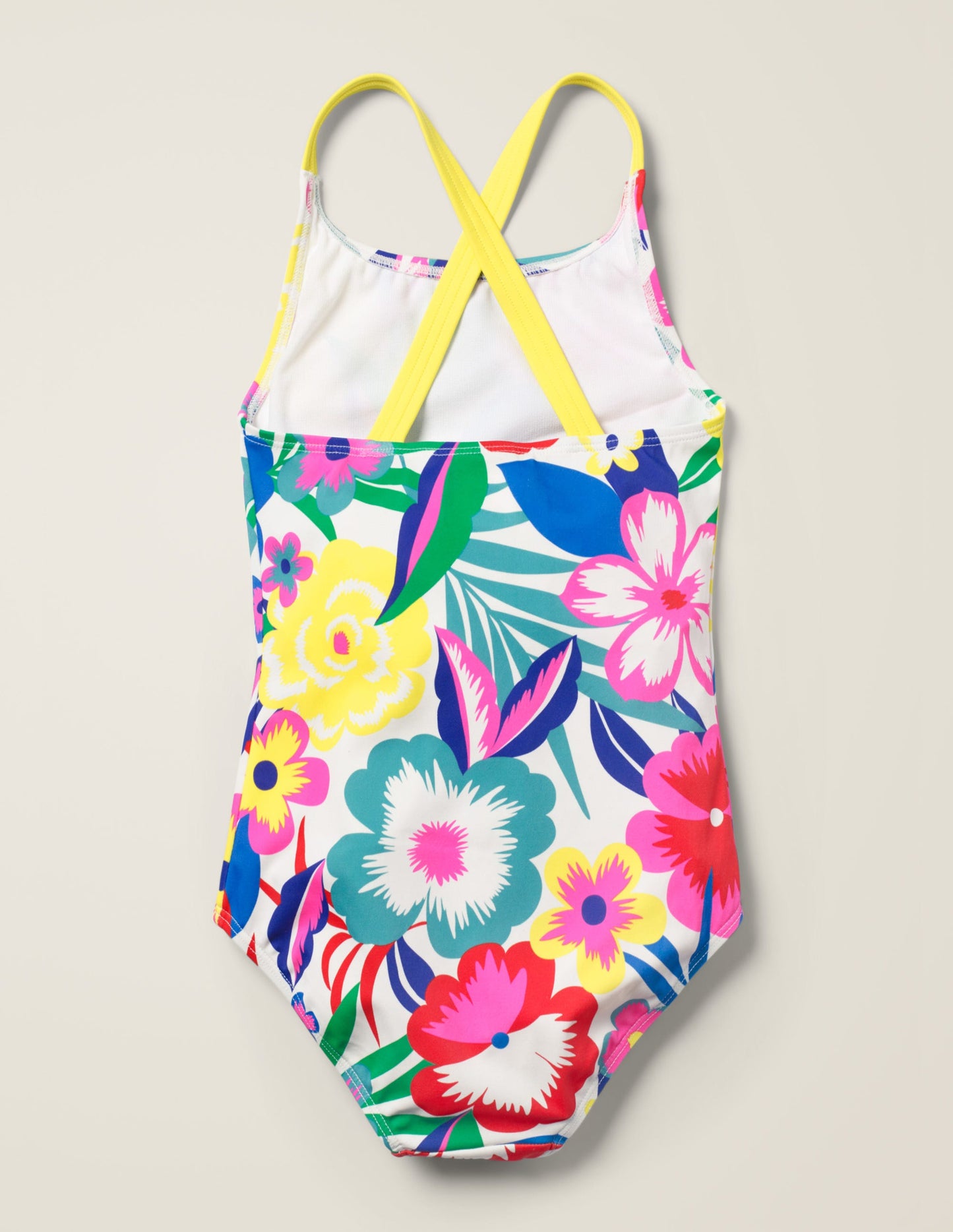 Cross-back Swimsuit-Multi Tropical Bloom