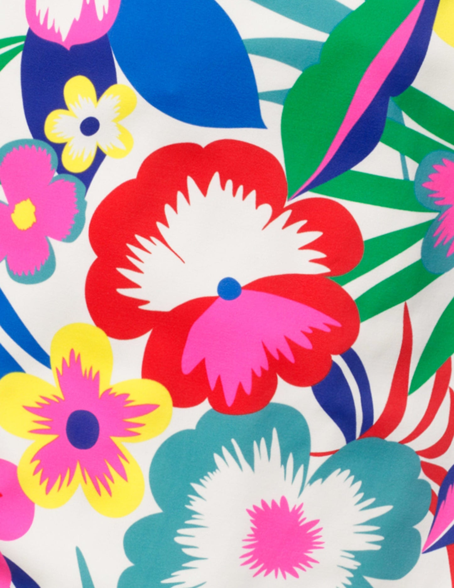 Cross-back Swimsuit-Multi Tropical Bloom