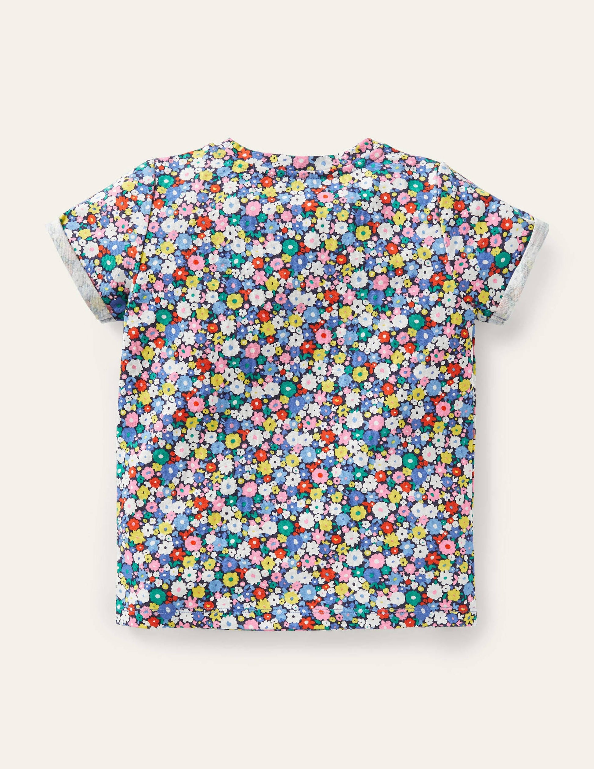 Star Pocket Slub T-shirt-Elizabethan Blue Flowerpatch-2