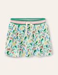 Jersey Skort-Ivory Mermaid Garden