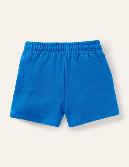Appliqué Jersey Shorts-Moroccan Blue Fish-2