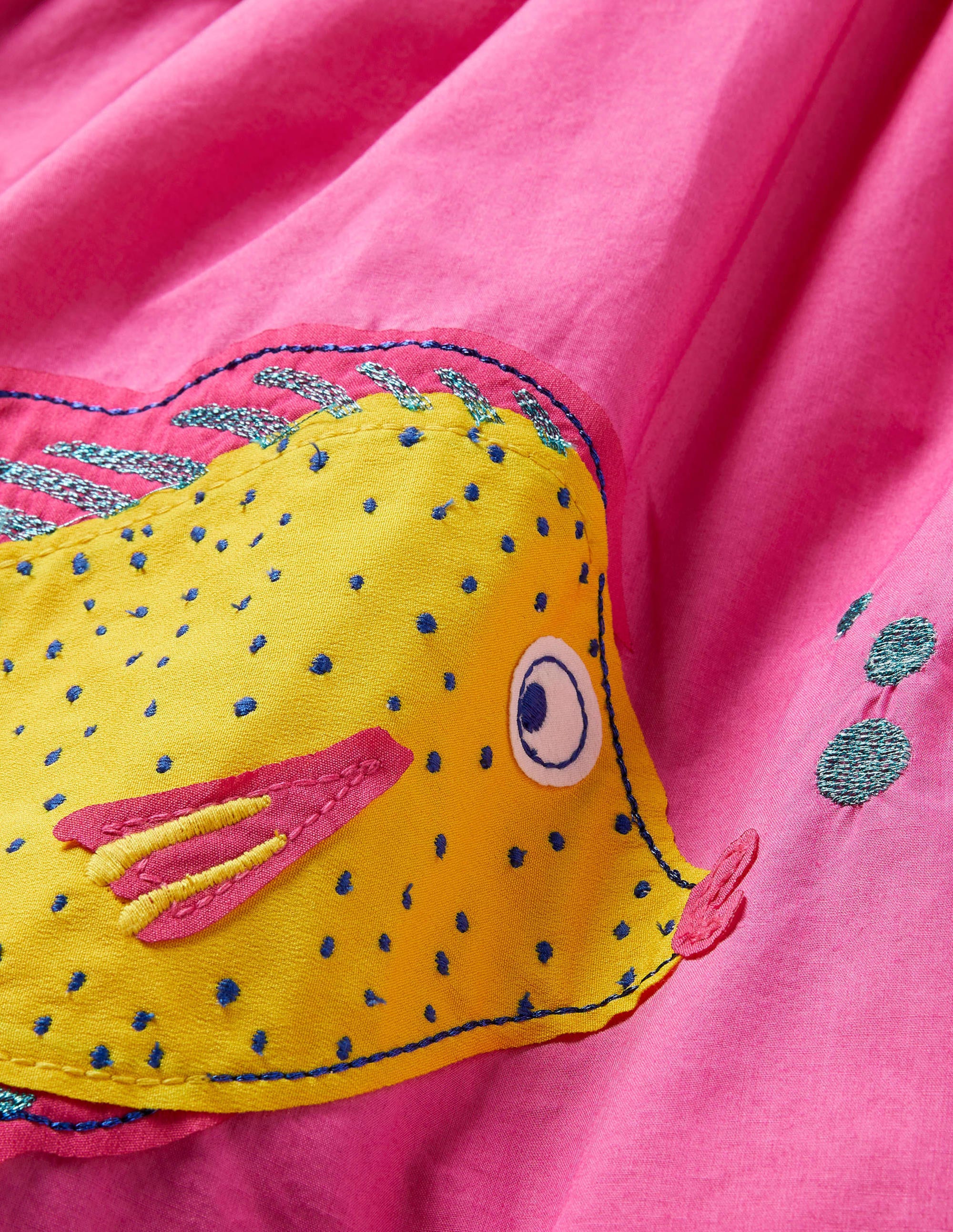 Embellished Fish Dress-Tickled Pink - Image 3