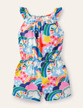 Charlie Pom Jersey Playsuit-Multi Star Rainbow