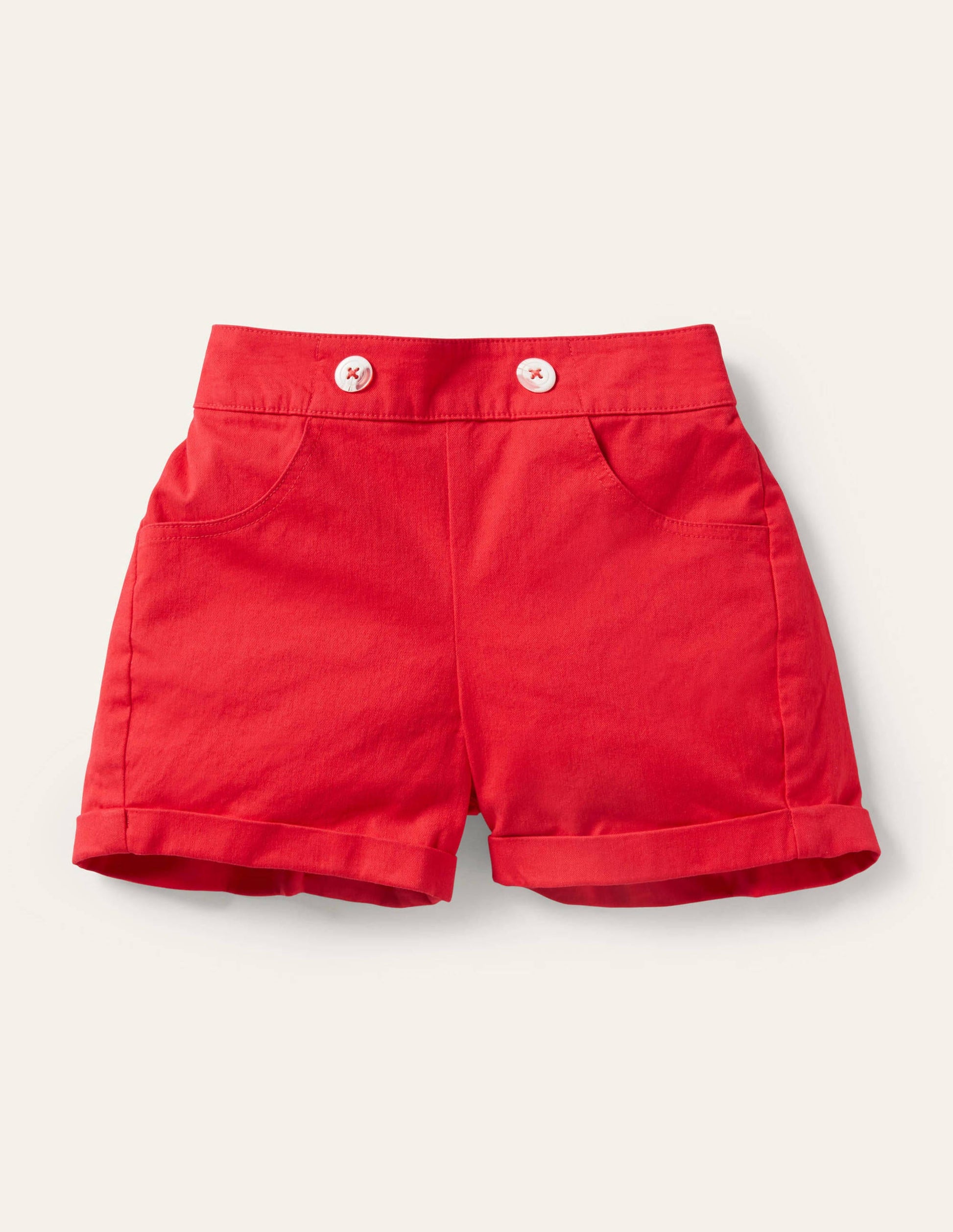 Button Detail Shorts-Strawberry Tart-1