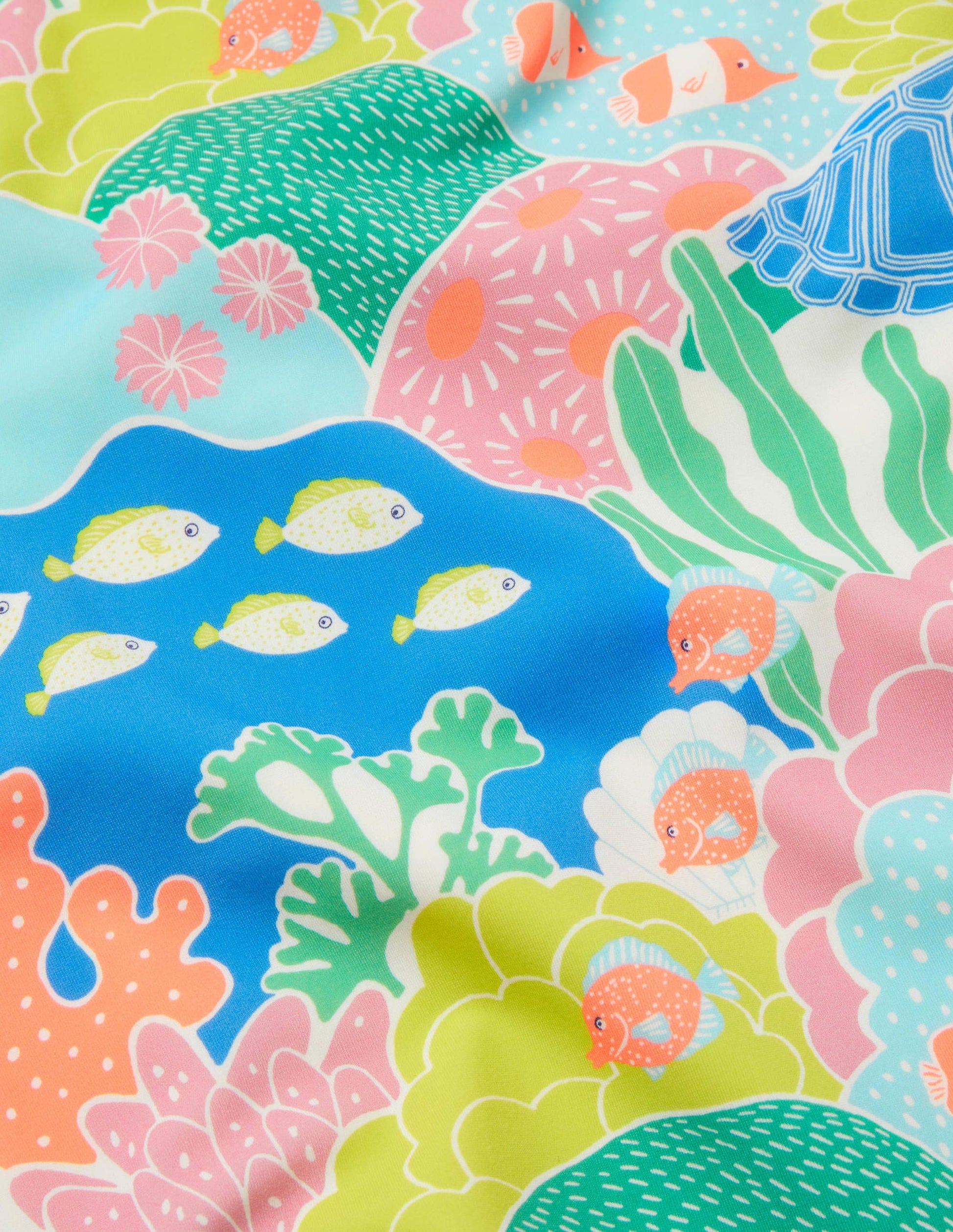 Ruched Tankini Set-Multi Coral Reef-3