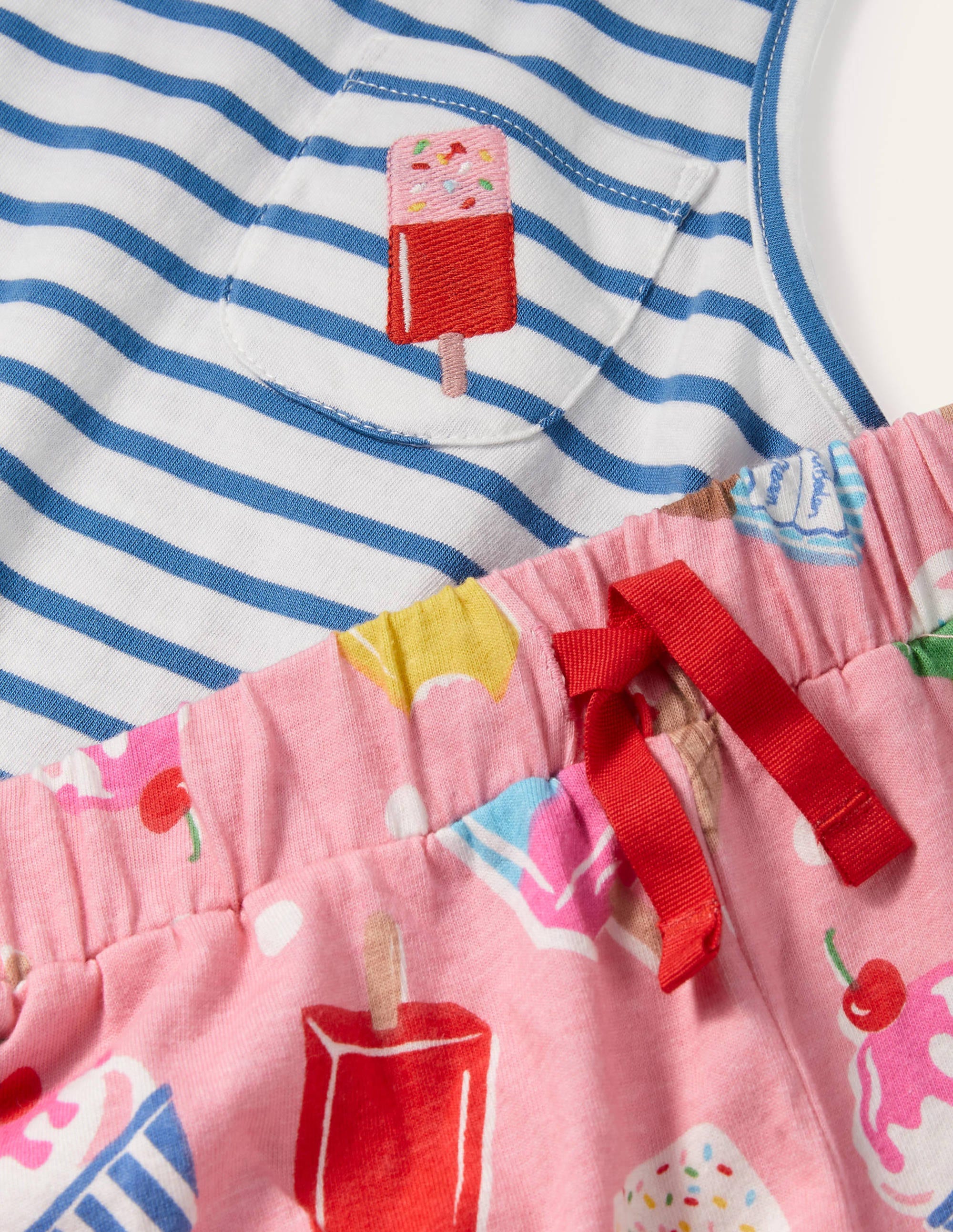Fun Pocket Pyjama Set-Pink Lemonade Ice Cream Spot - Image 3