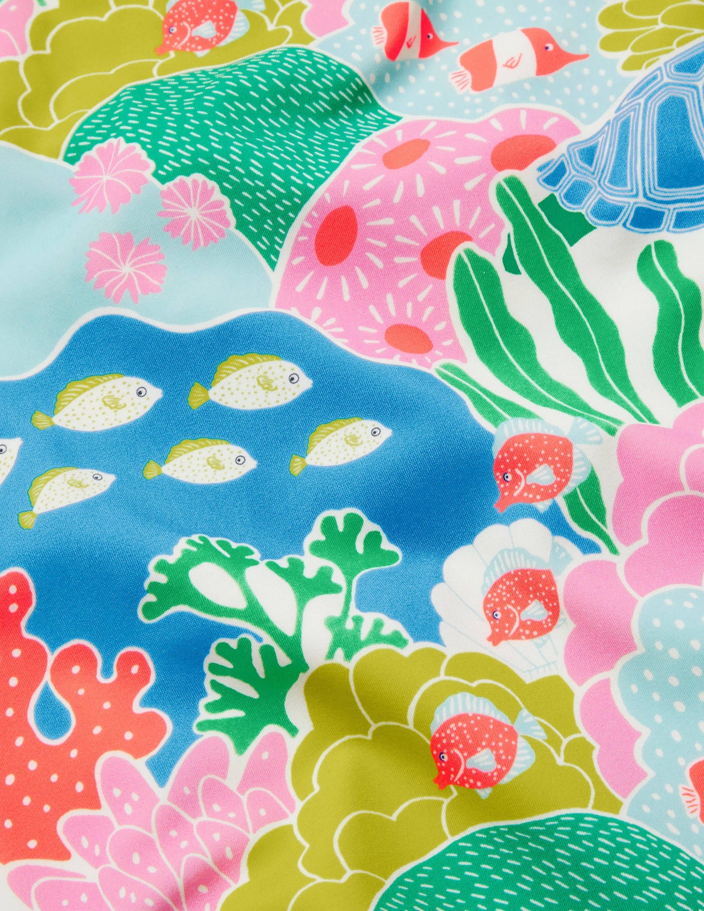 Cross-back Printed Swimsuit-Multi Coral Reef