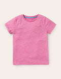 Star Pocket Slub T-shirt-Plum Blossom Pink